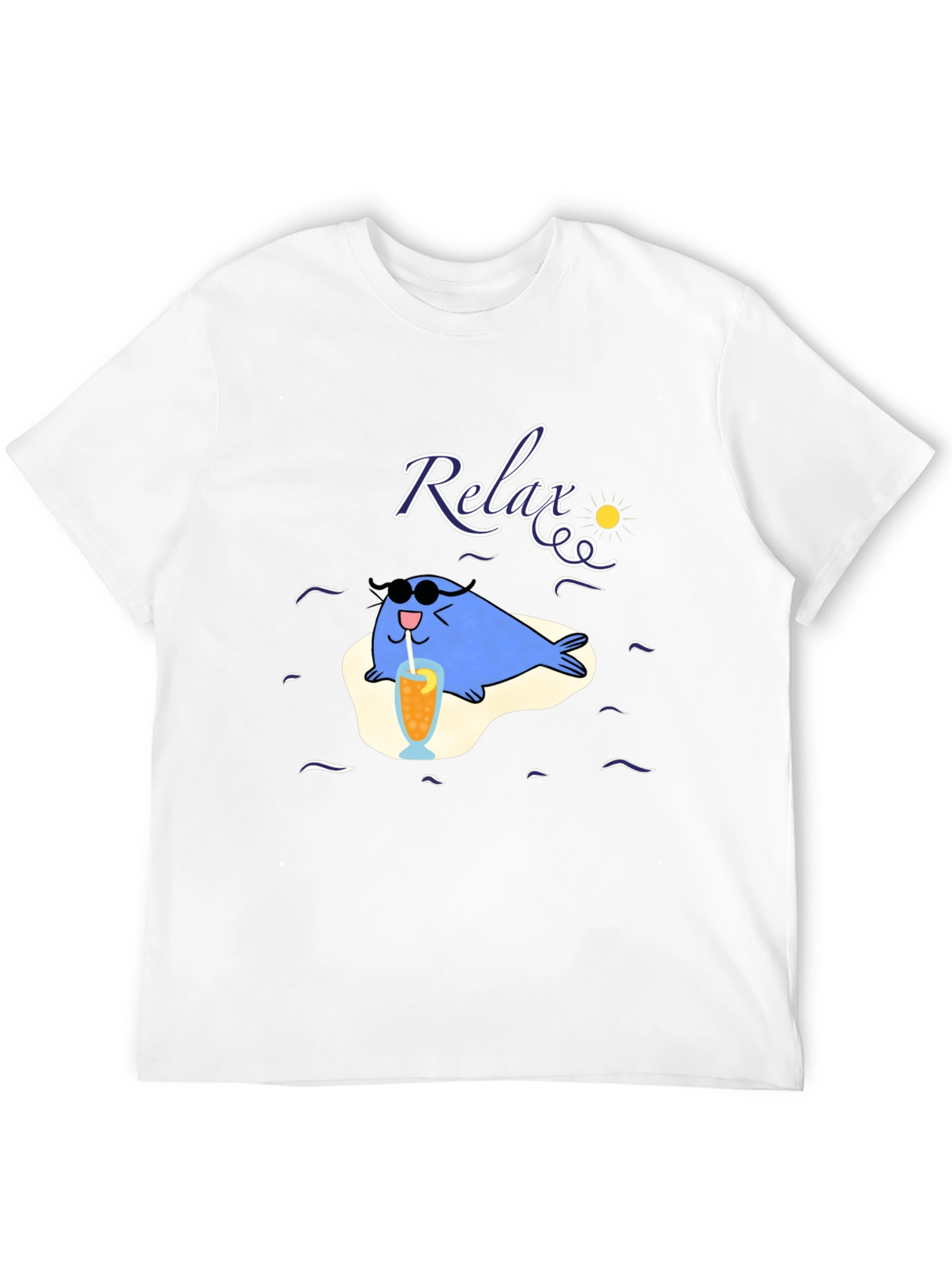 Black Relaxing Seal Black T-Shirt view 12