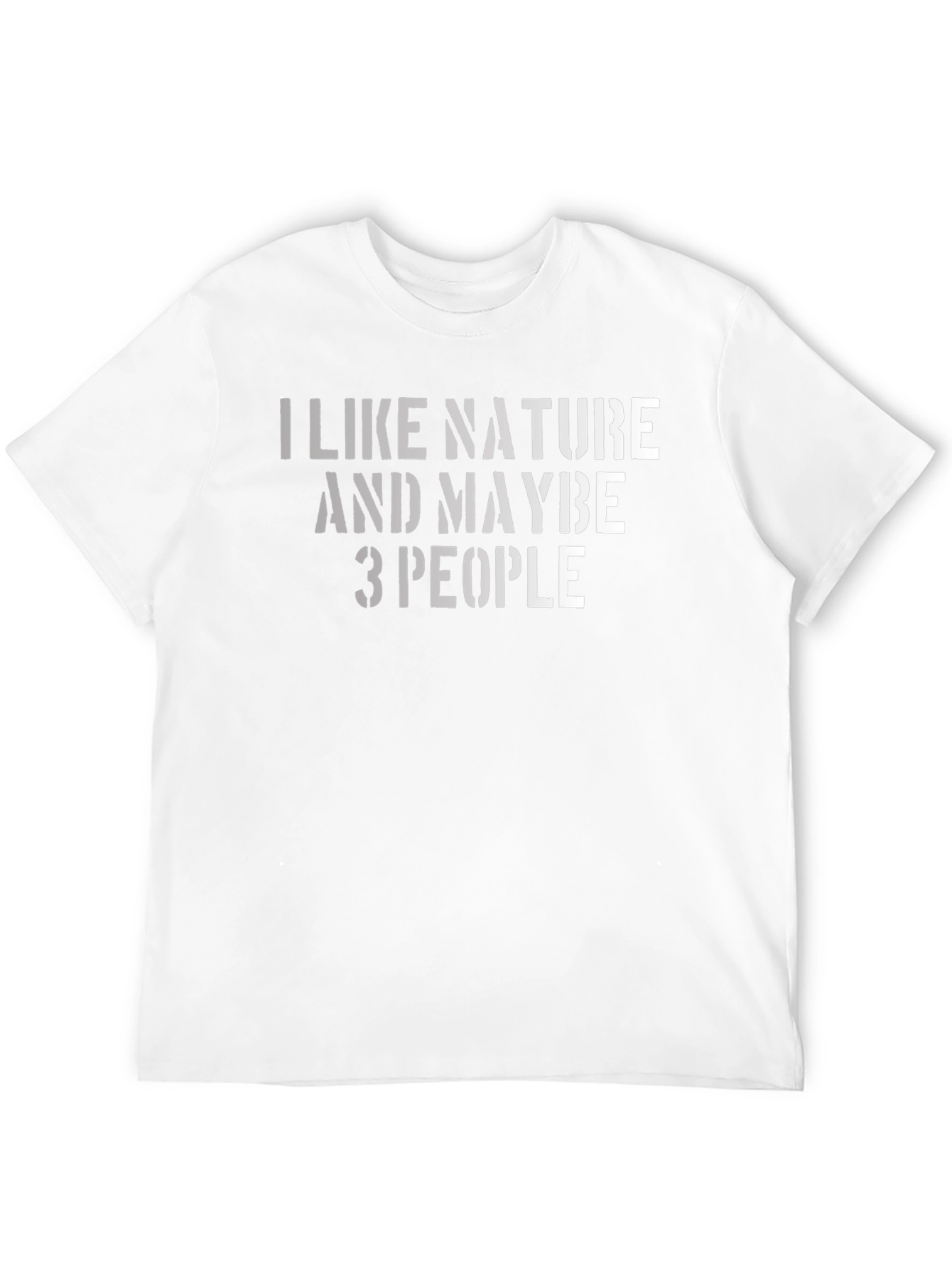 Black I Like Nature and Maybe 3 People Funny Graphic T-Shirt view 12
