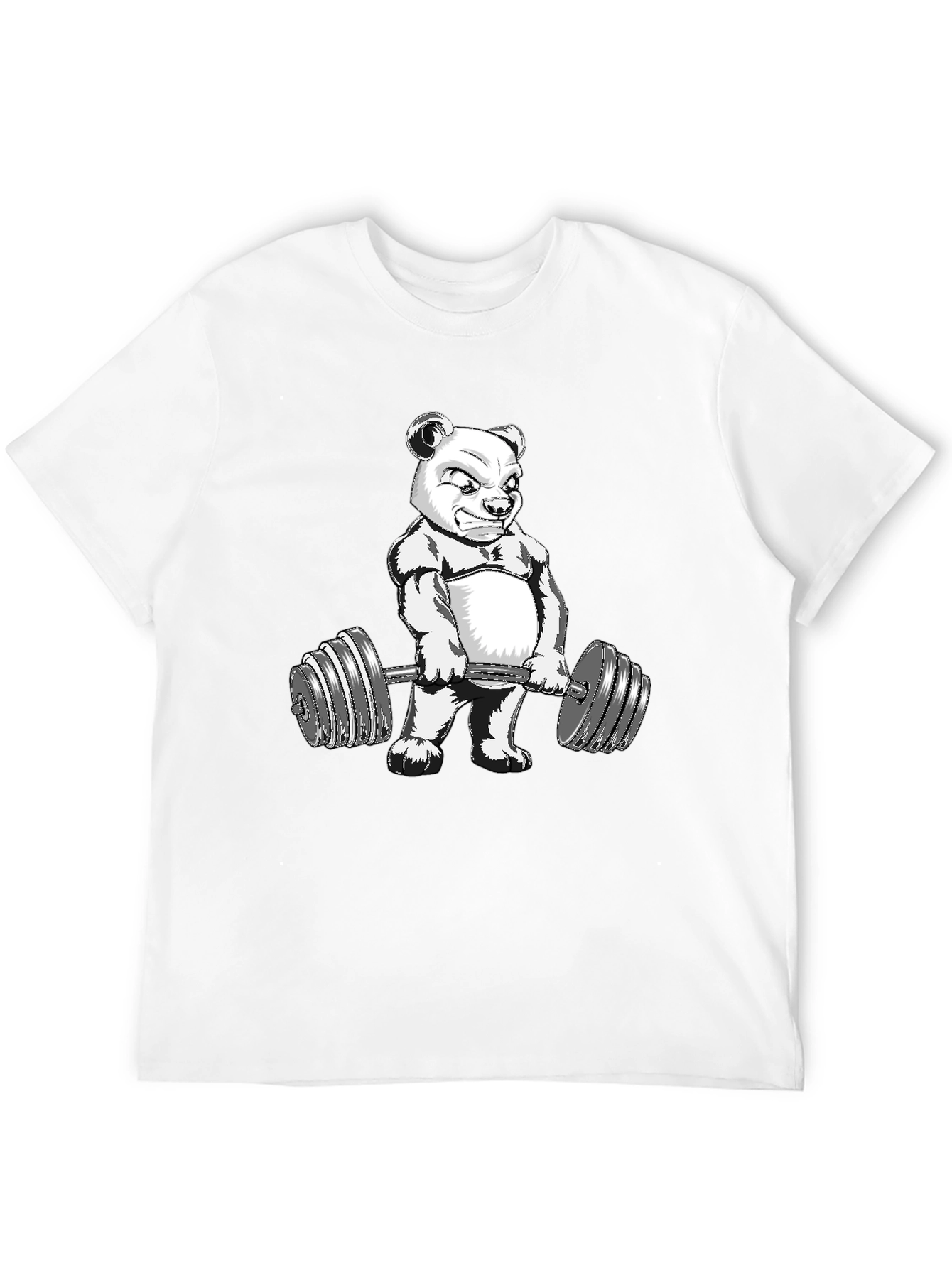 Black Bear Lifting Weights Graphic Tee view 12