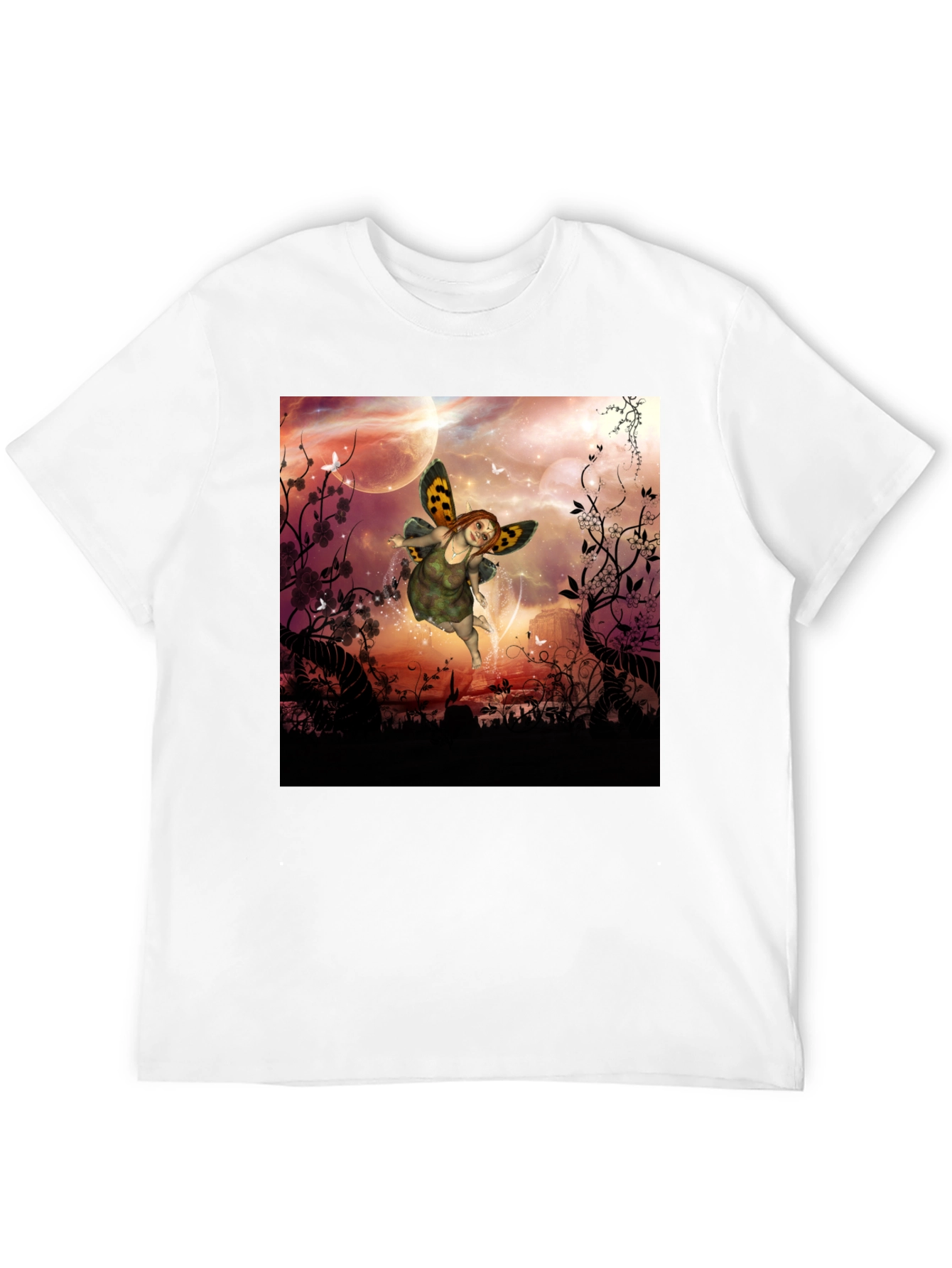 Black Fairy Fantasy Graphic Tee - Unique Design view 12