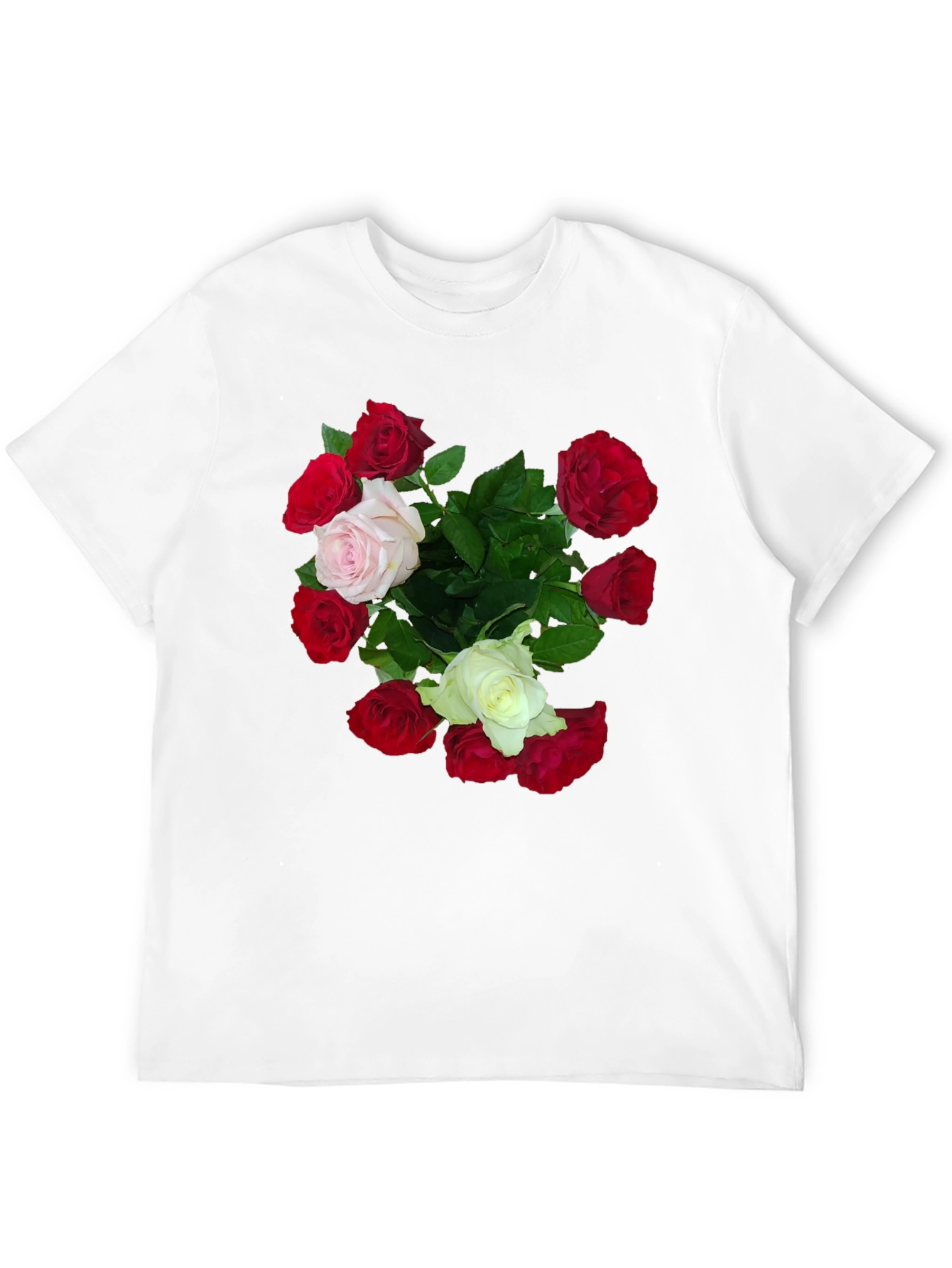 Black Floral Bouquet Graphic Tee - Classic Fit Black T-Shirt view 12
