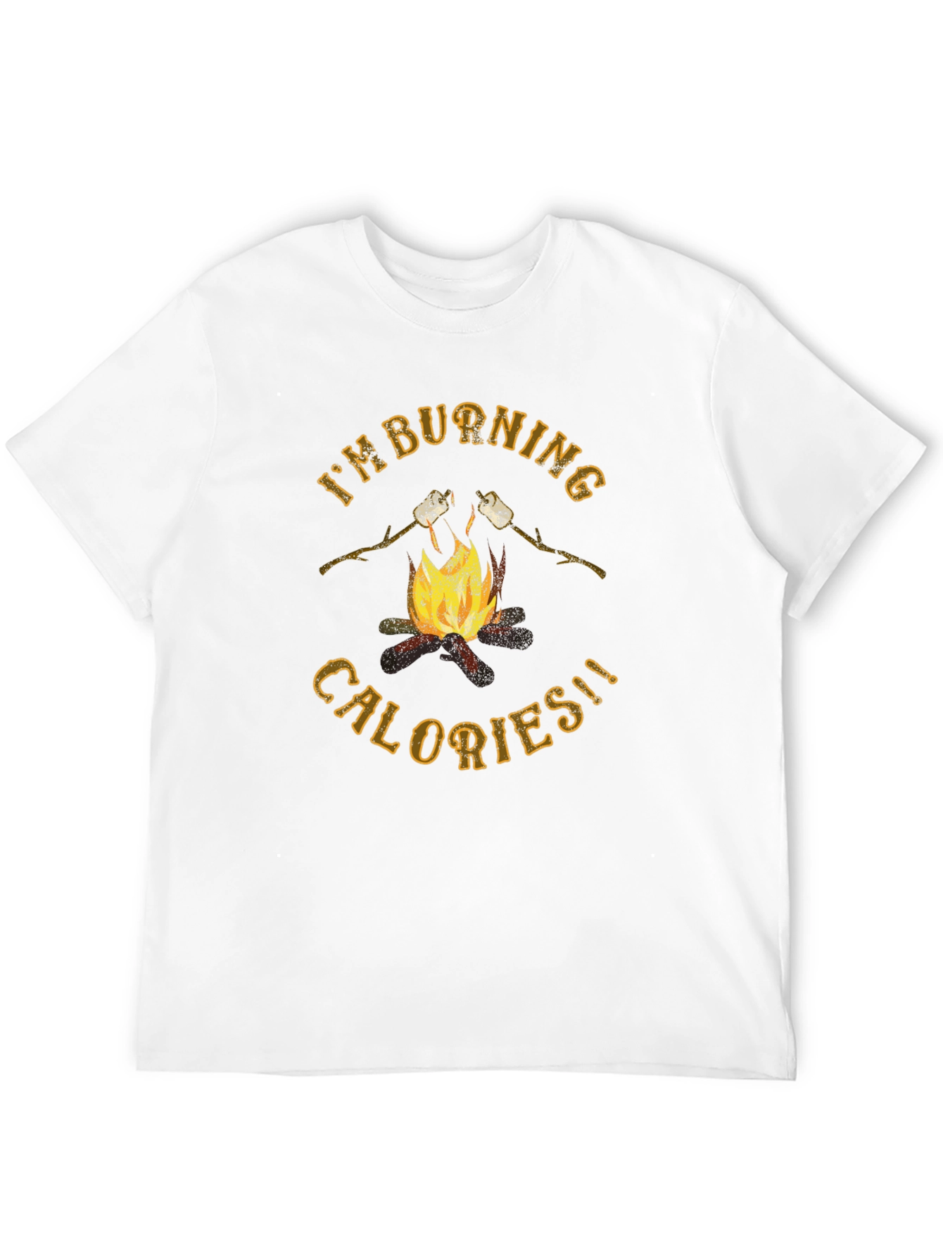 Burning Calories Marshmallow Campfire Graphic Tee - 12