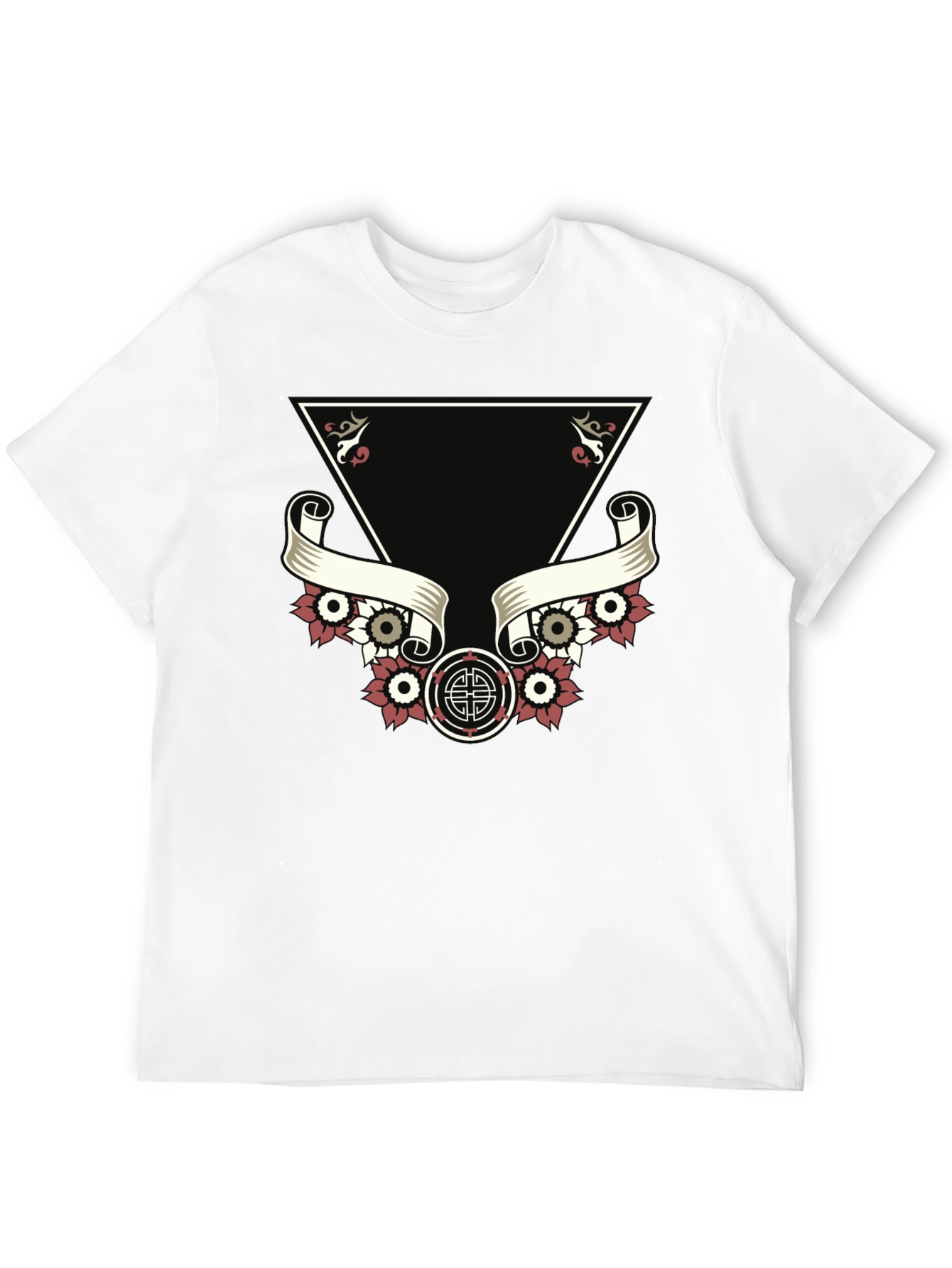 Black Stylish Black Tee with Unique Tattoo-Inspired Graphic view 12