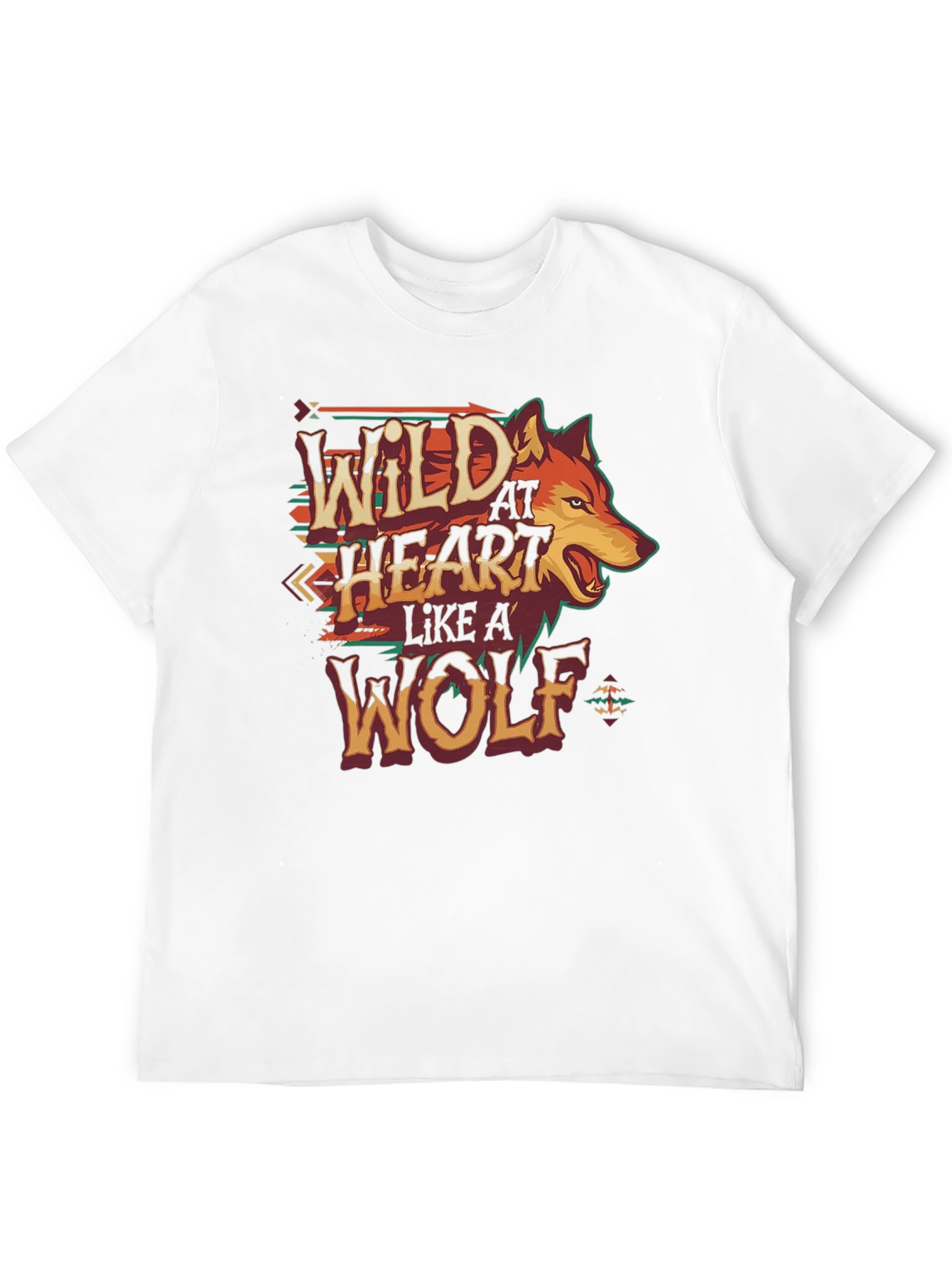Black Wild at Heart Wolf Graphic T-Shirt view 12