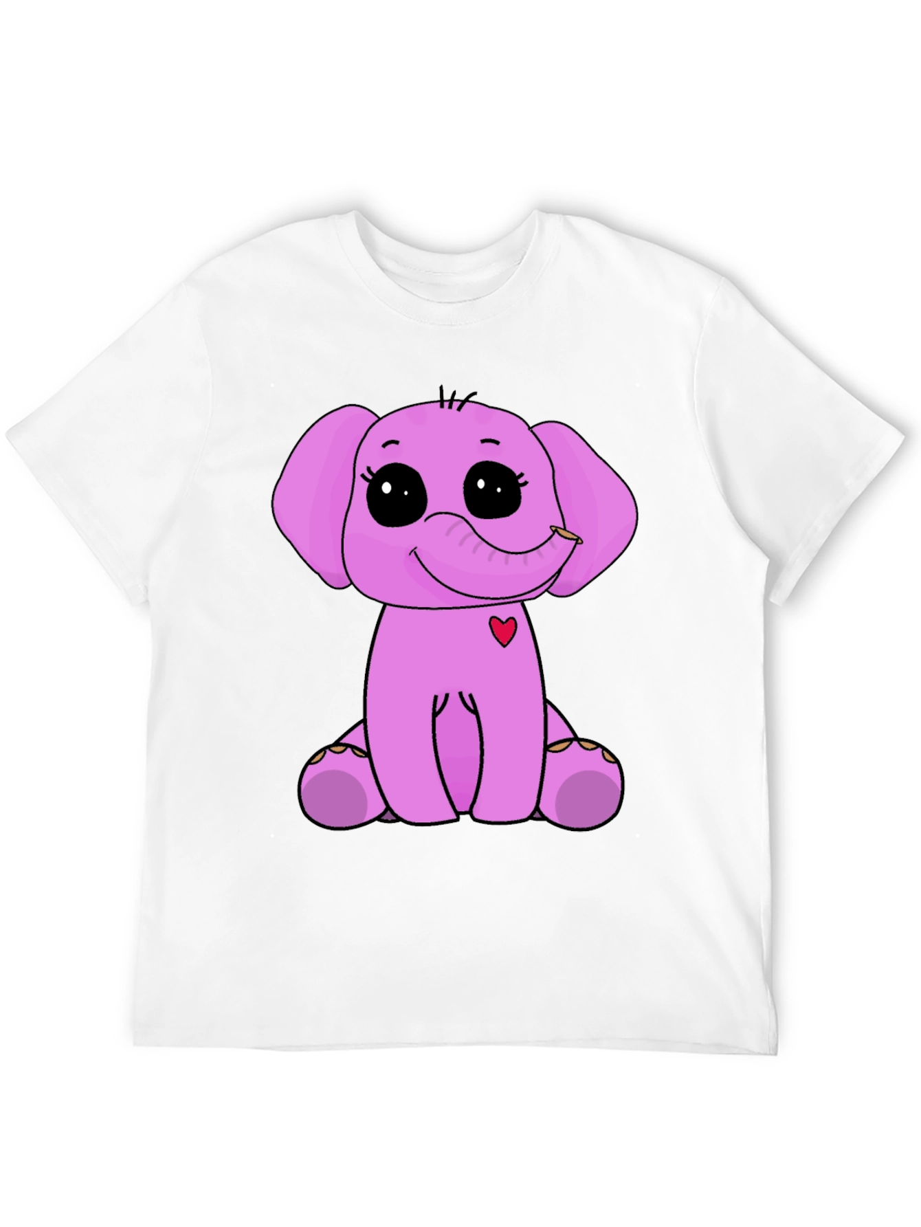 Black Cute Elephant Graphic Tee - Black view 12