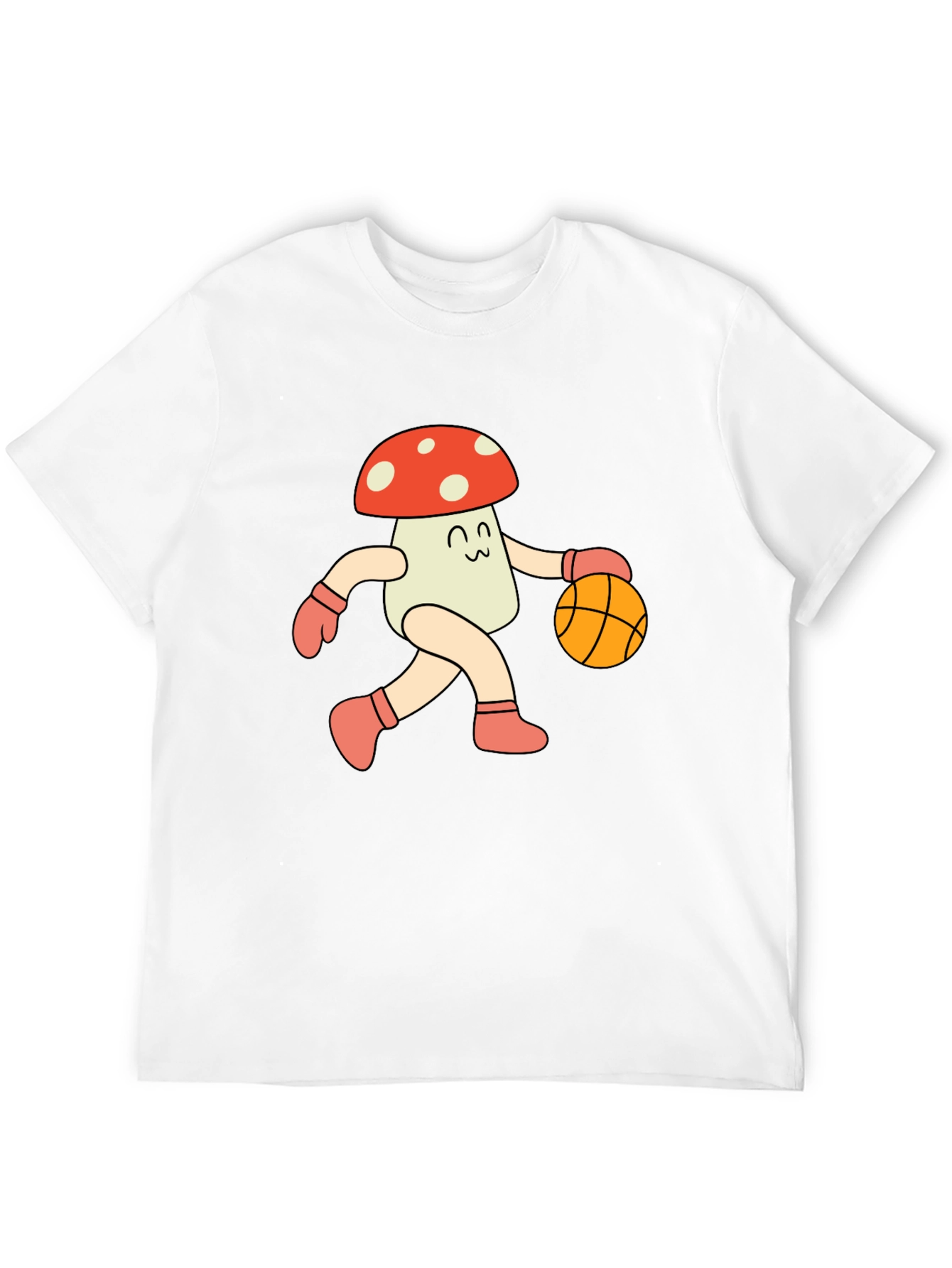 Black Mushroom Basketball T-Shirt - Cool Graphic Tee view 12