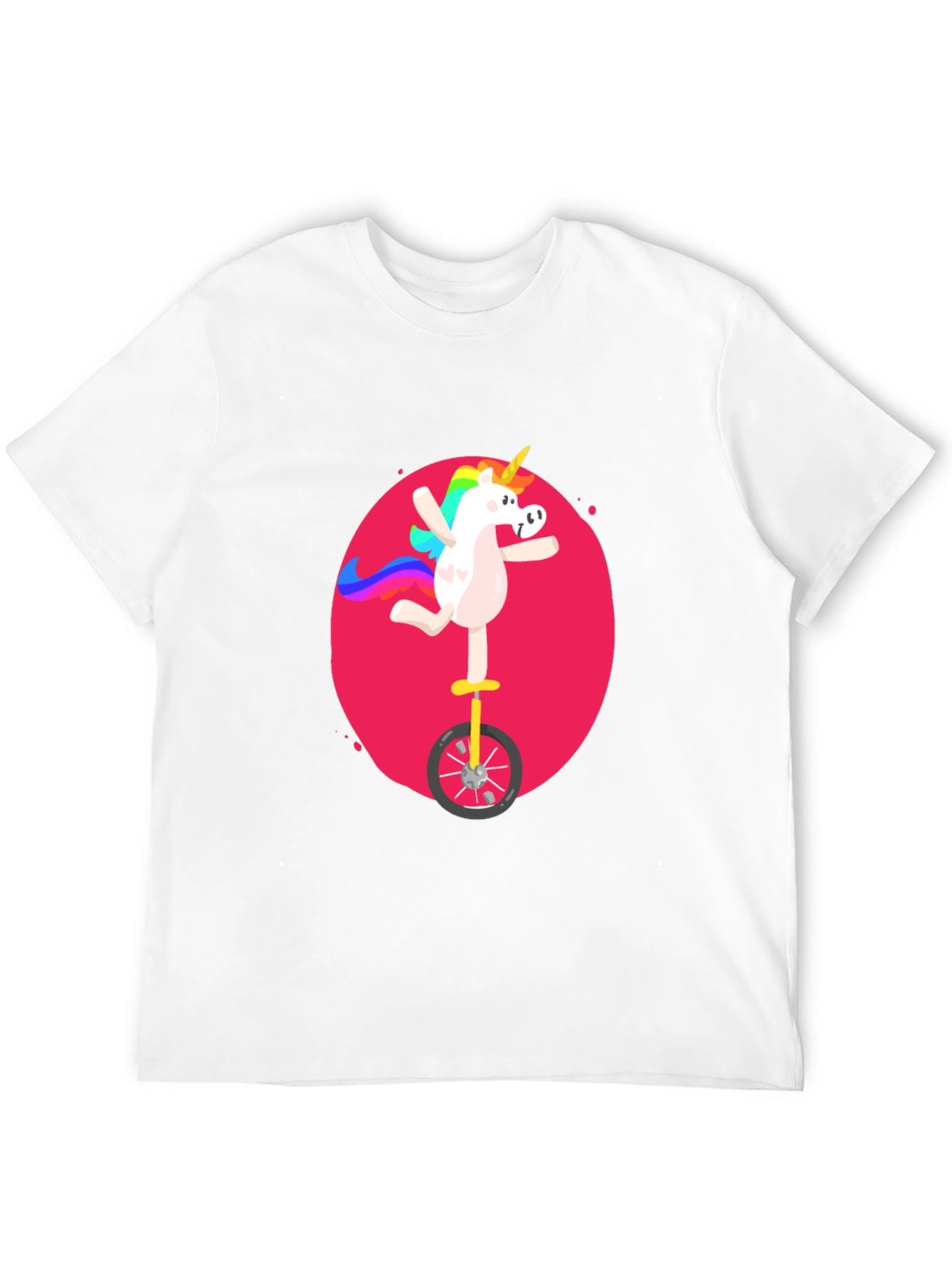Black Unicorn Unicycle Black T-Shirt view 12