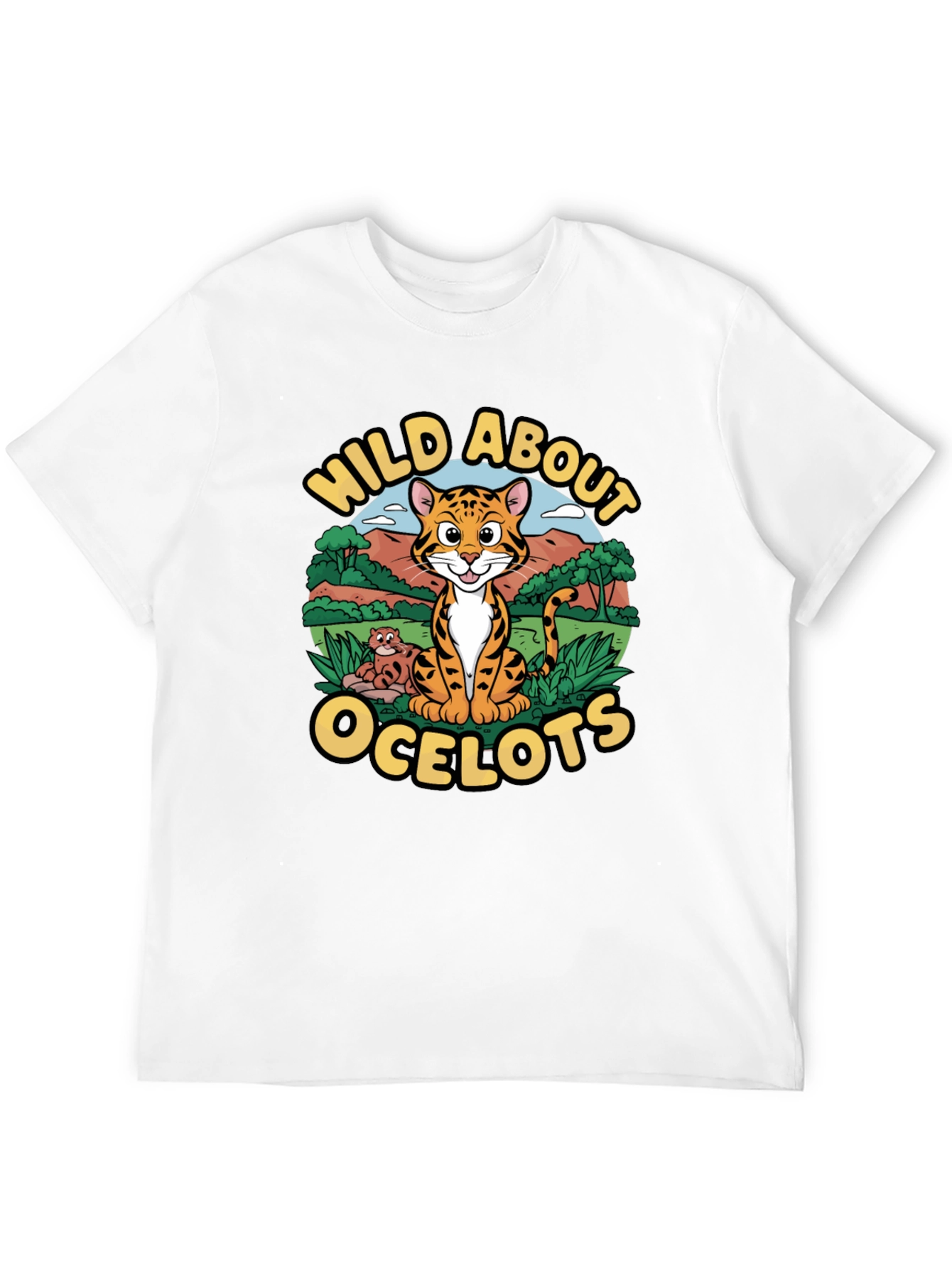Black Wild About Ocelots Graphic T-Shirt view 12