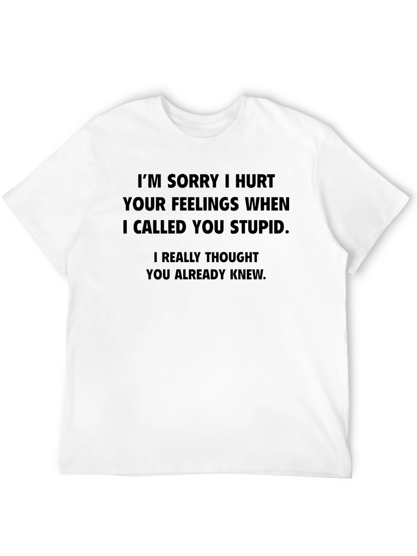 Black Sarcastic Apology T-Shirt - I Called You Stupid view 12
