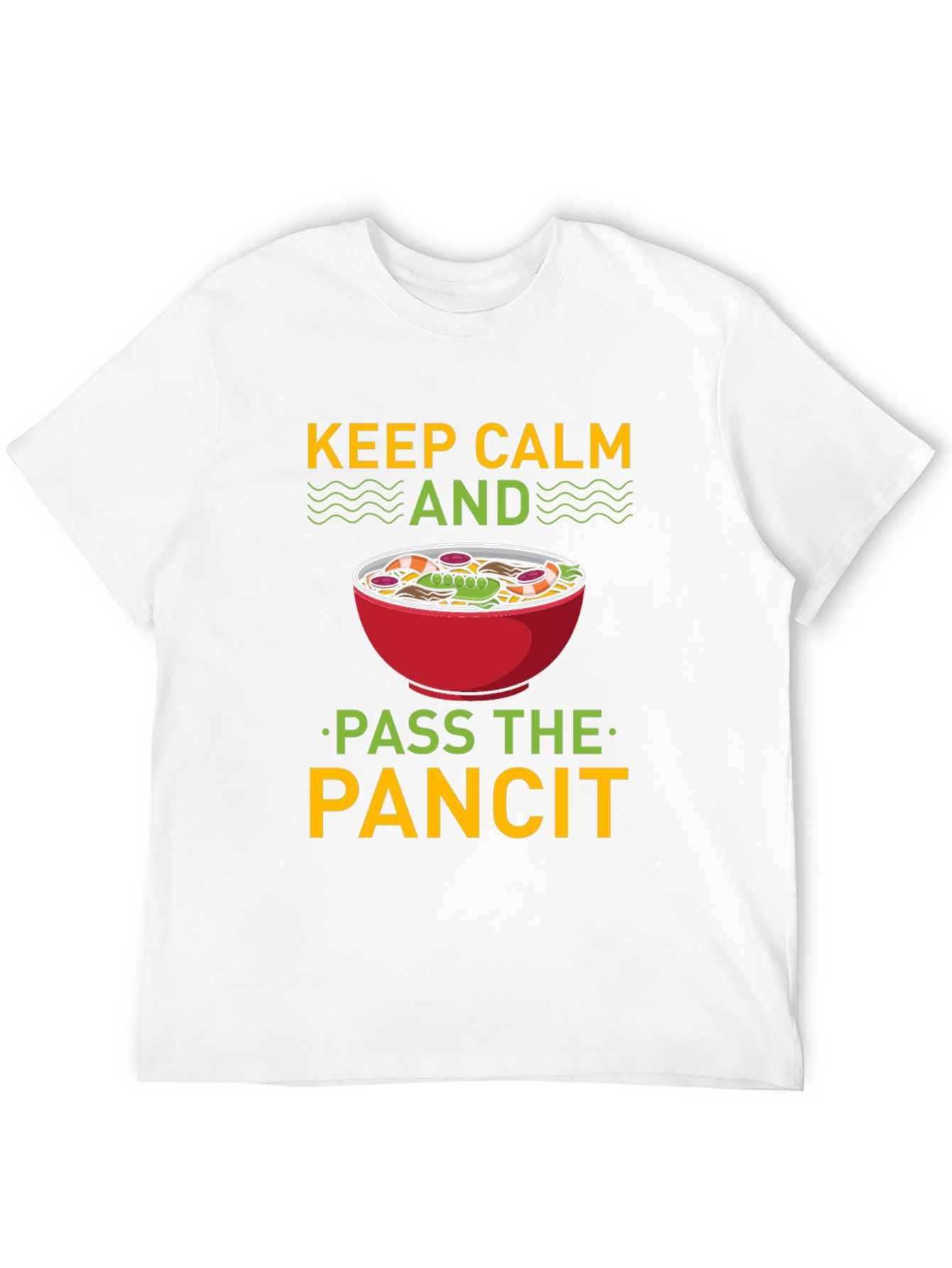 Black Keep Calm and Pass the Pancit T-Shirt view 12