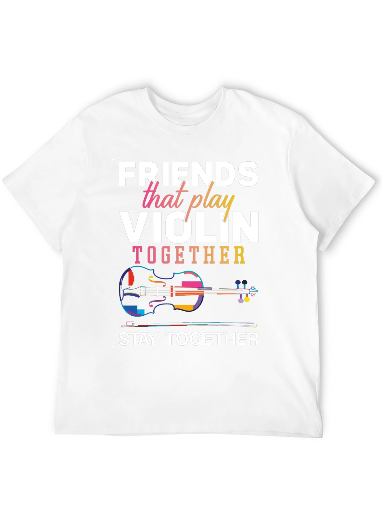 Black Friends Violin T-Shirt - Play Together, Stay Together view 12