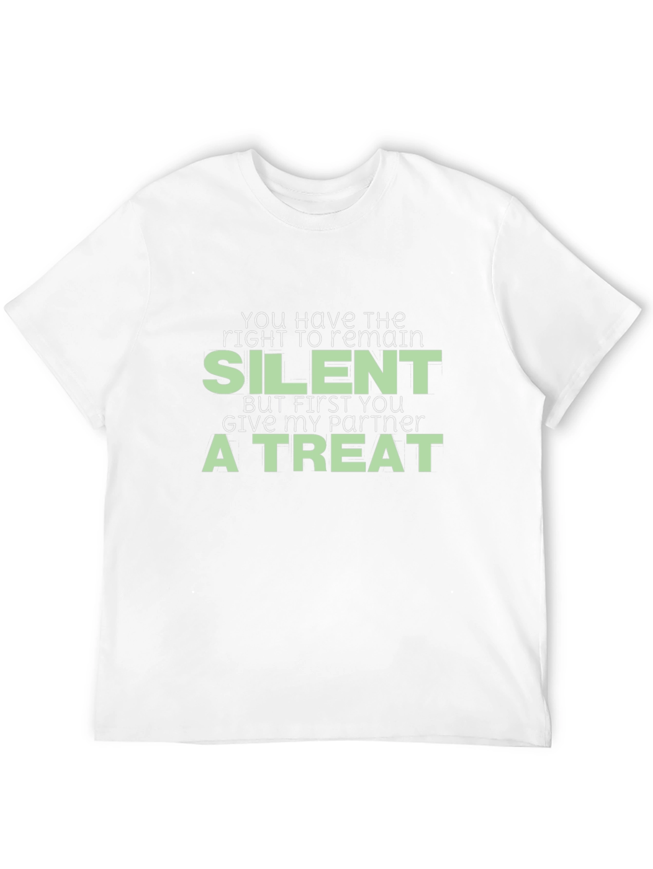 Black Funny "Silent Treat" Graphic Tee view 12