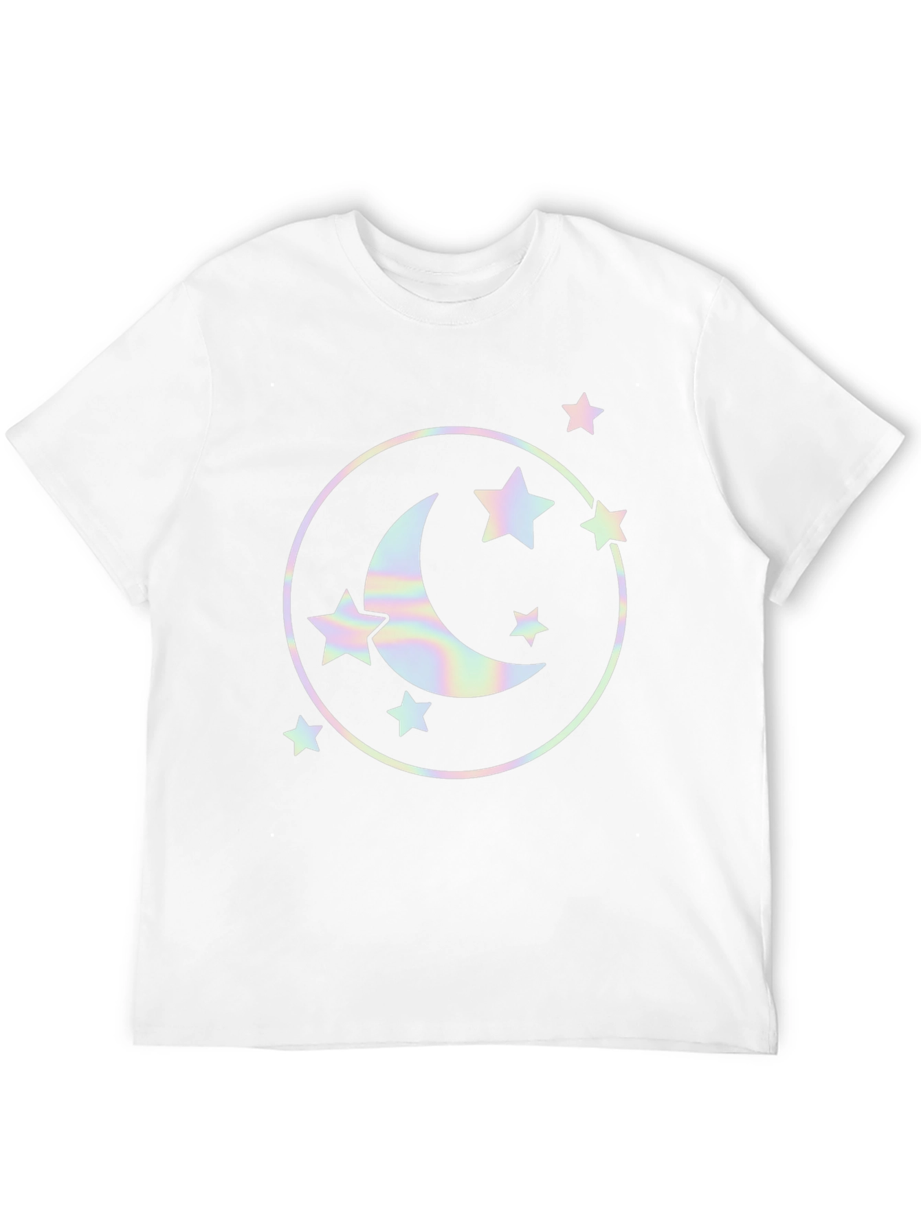 Black Celestial Moon & Stars Graphic Black T-Shirt view 12