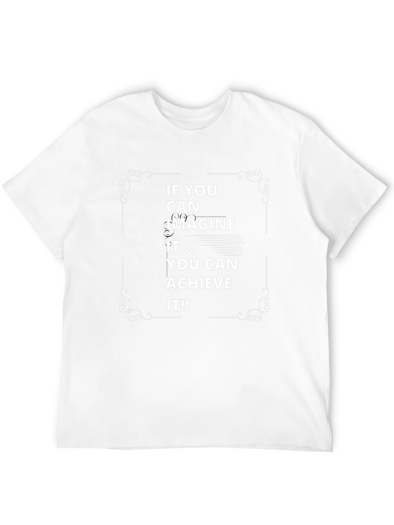 Black Inspirational Tee - Imagine It, Achieve It view 12