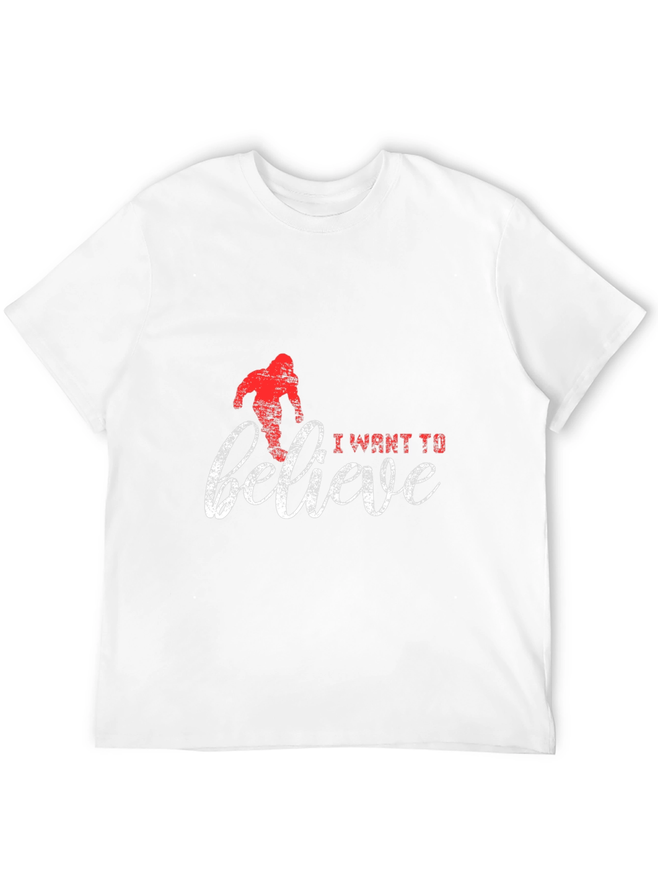 Black I Want To Believe Bigfoot Graphic Tee view 12