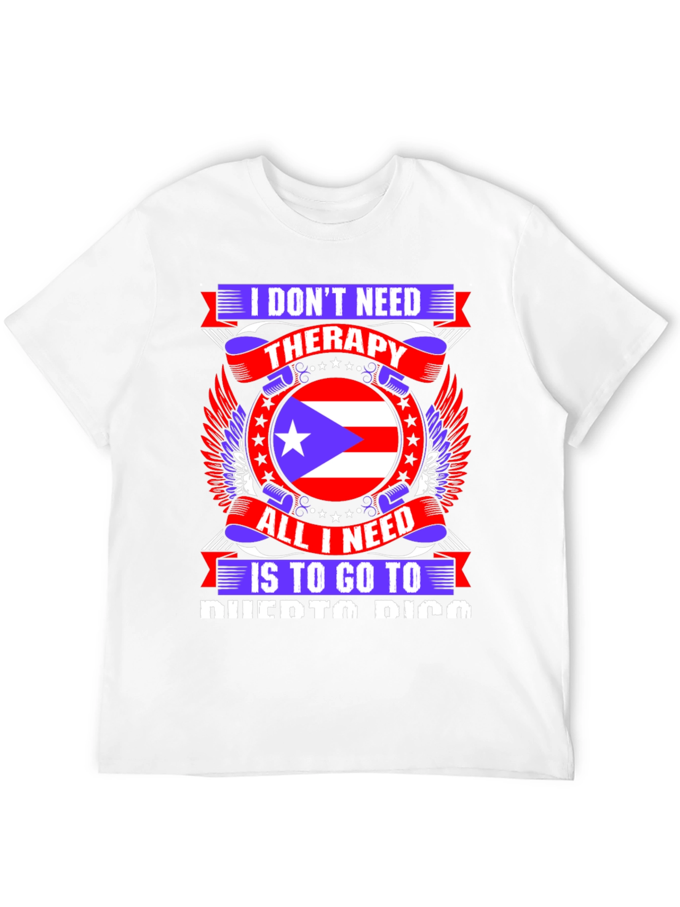 Black Puerto Rico Therapy T-Shirt view 12