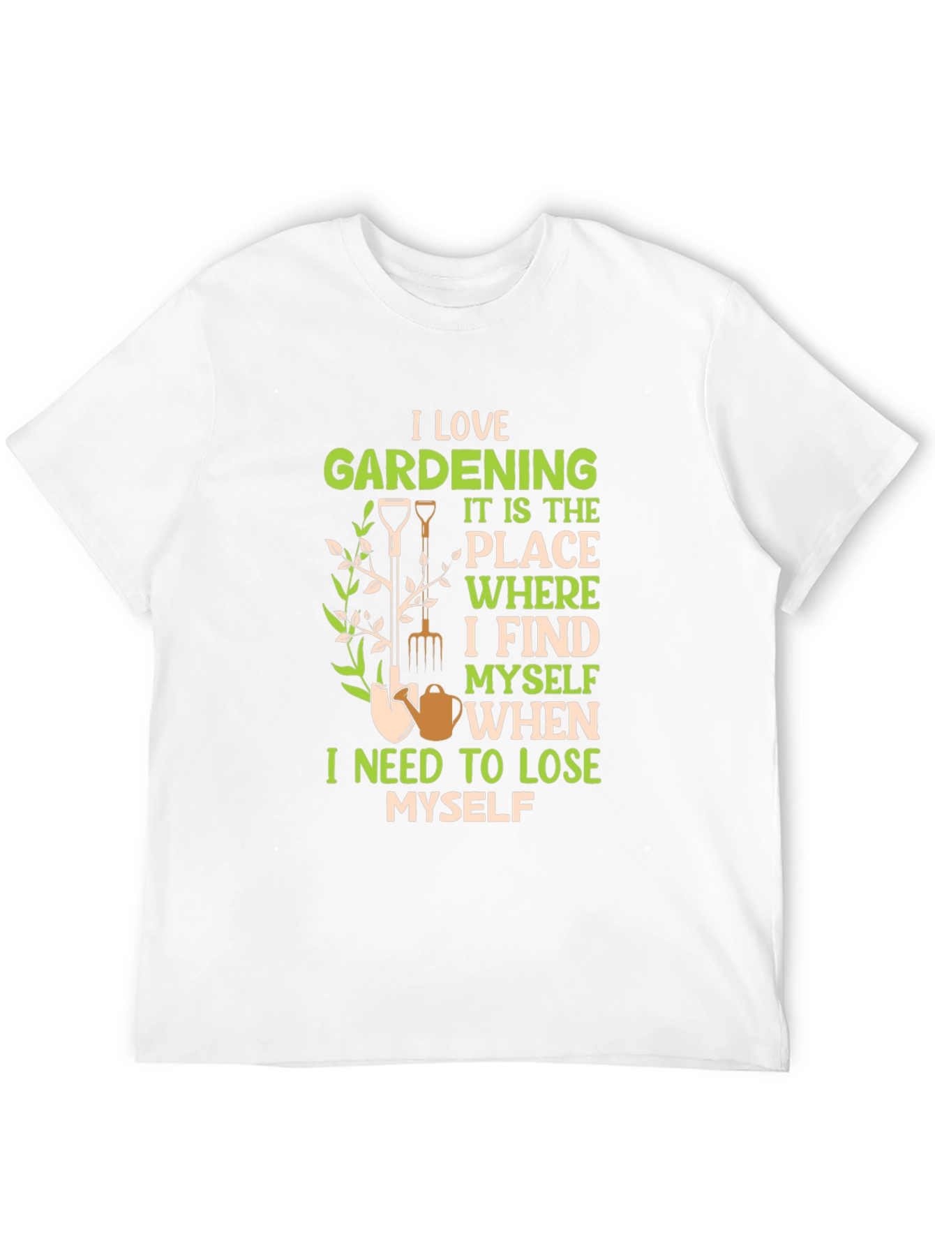 Black I Love Gardening Black T-Shirt view 12