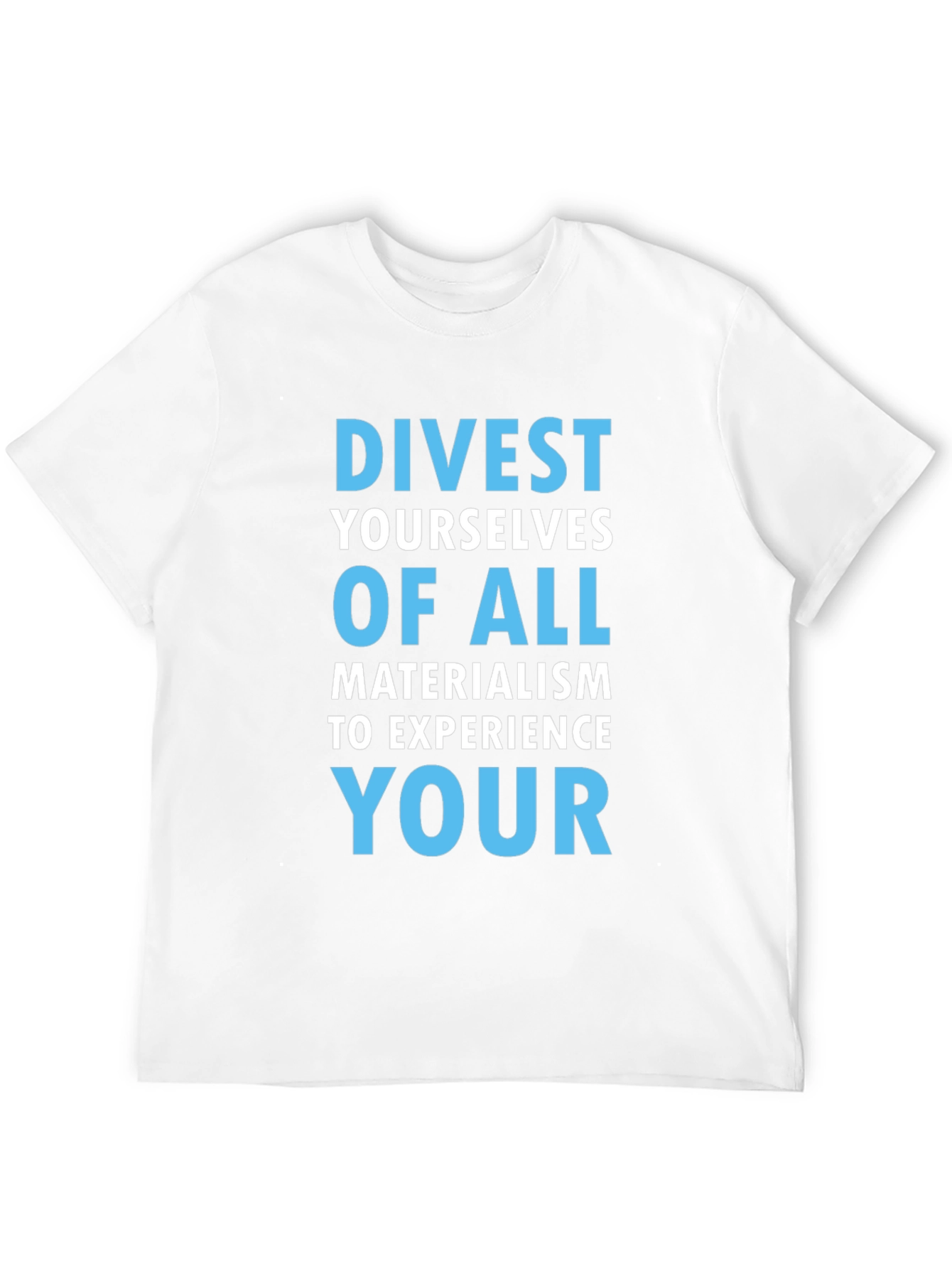 Black Divest Materialism T-Shirt - Black view 12