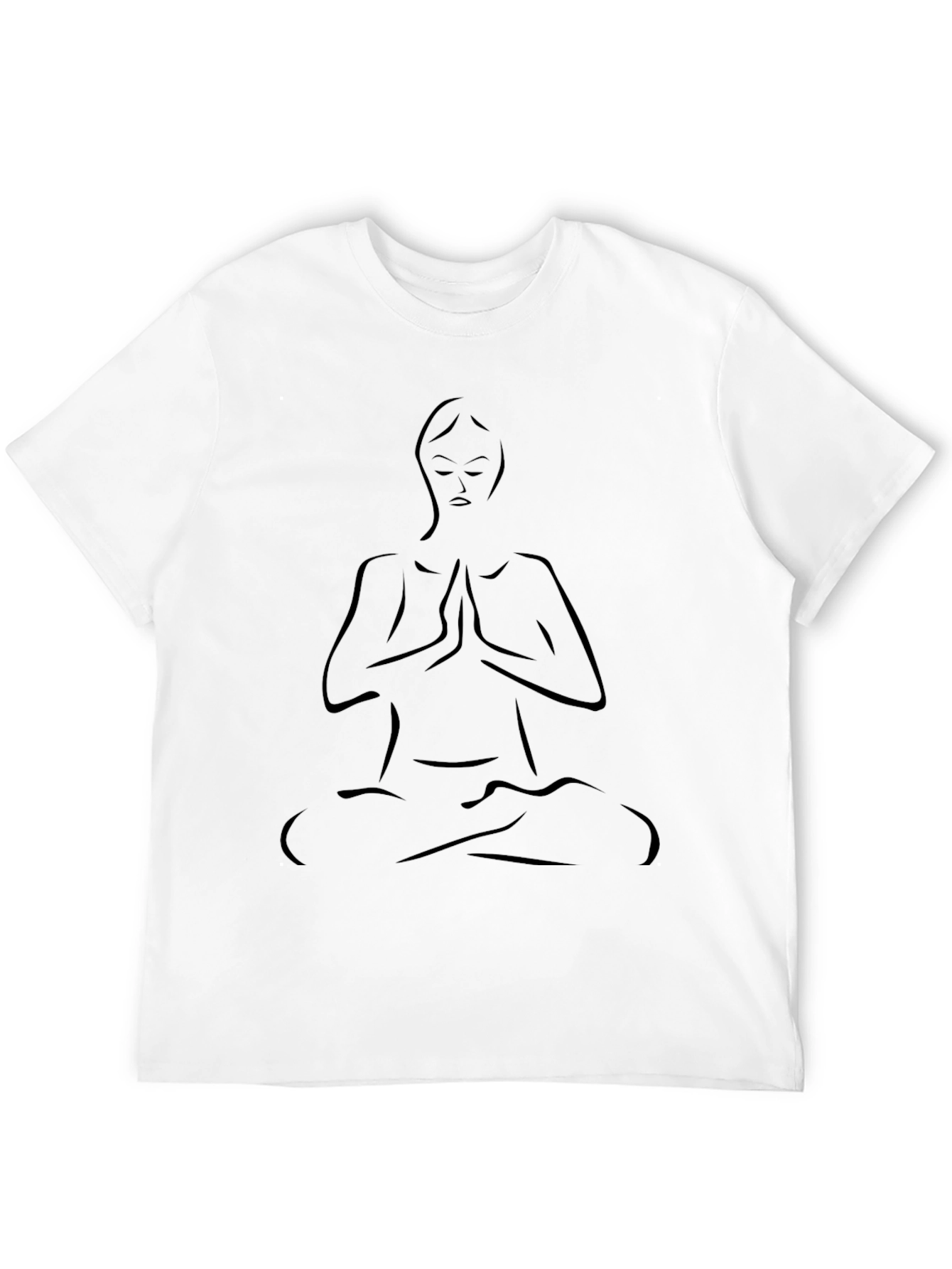 Black Men's Black Yoga Pose Graphic Tee view 12