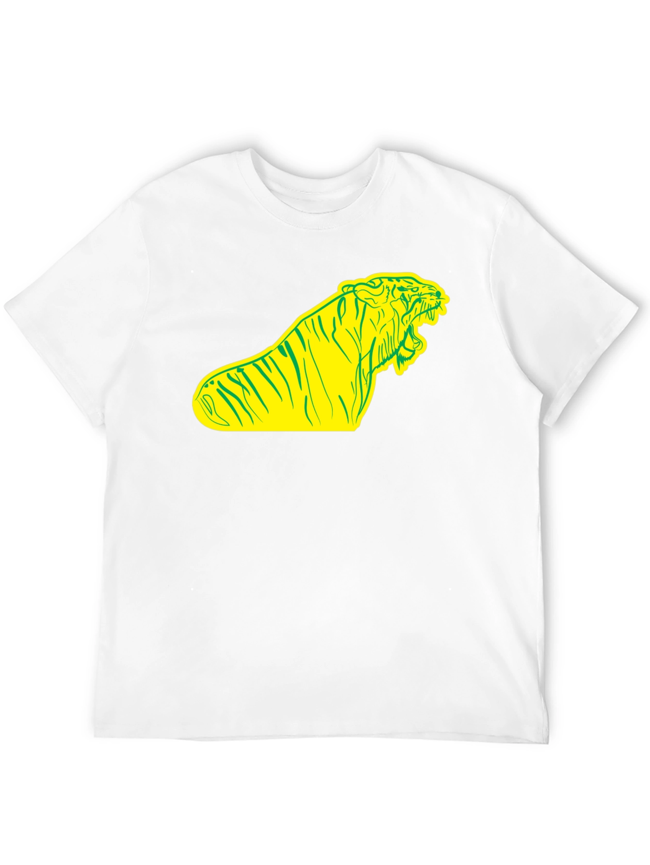 Black Bold Tiger Graphic Tee - Black Cotton T-Shirt view 12