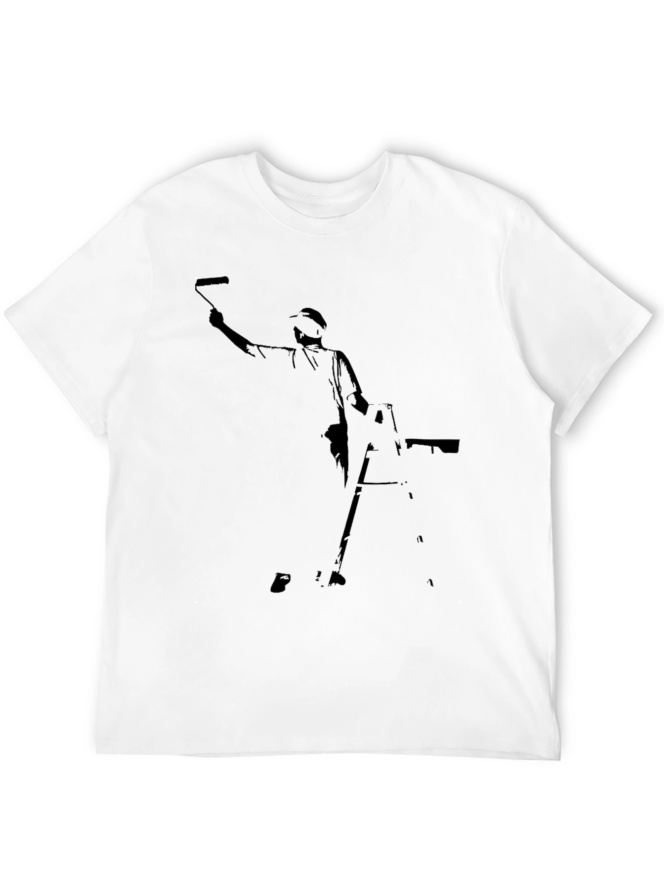 Black Painter Graphic Black T-Shirt view 12