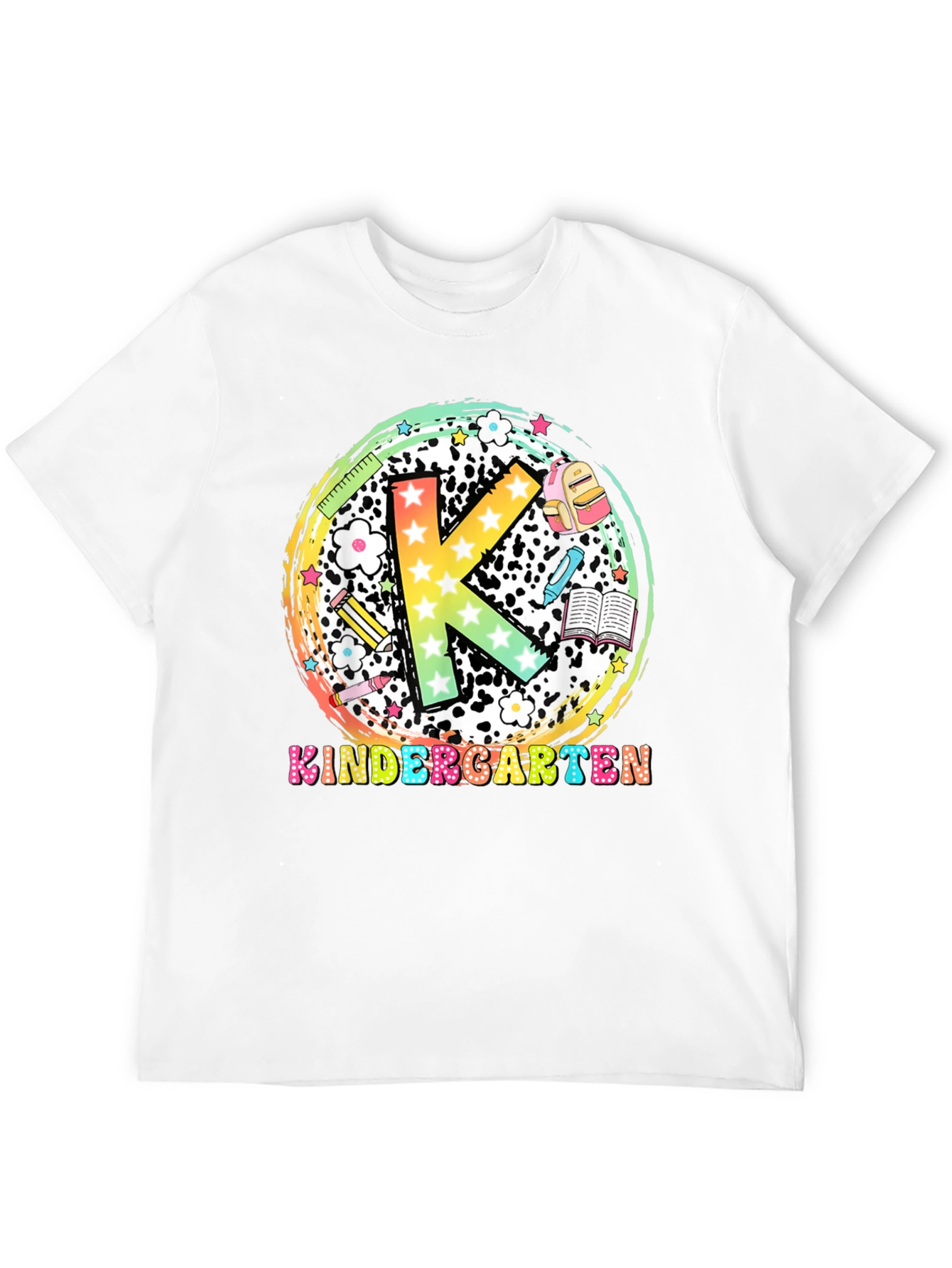 Black Kindergarten Teacher Black T-Shirt view 12