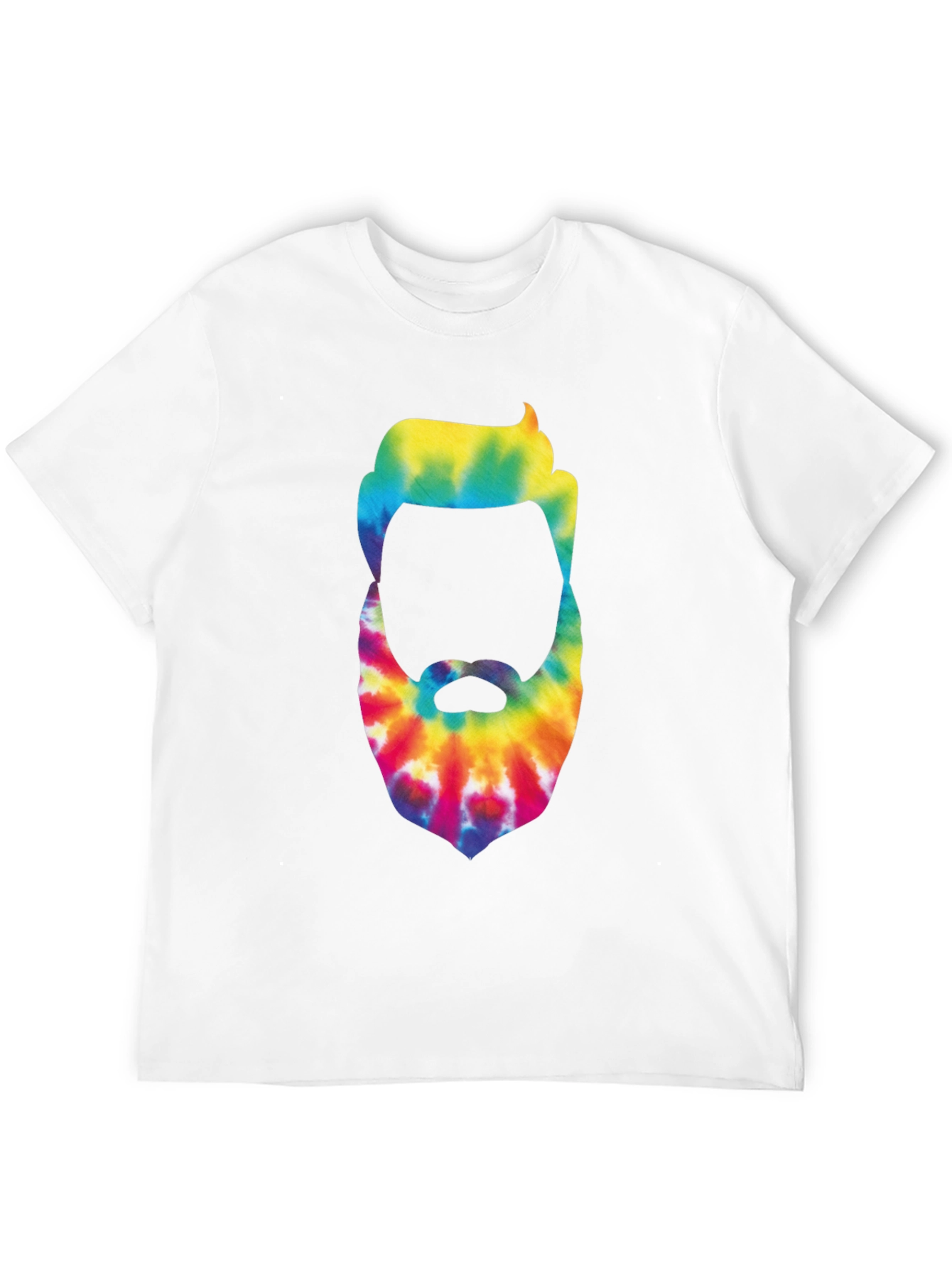 Black Tie-Dye Beard Graphic Black T-Shirt view 12