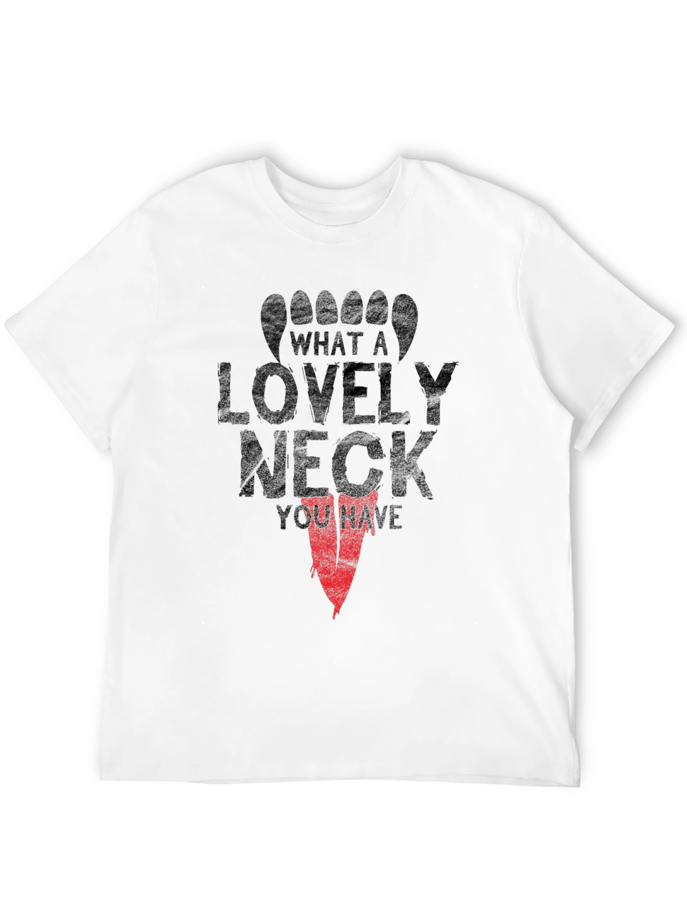 Black What a Lovely Neck T-Shirt Funny Graphic Tee view 12