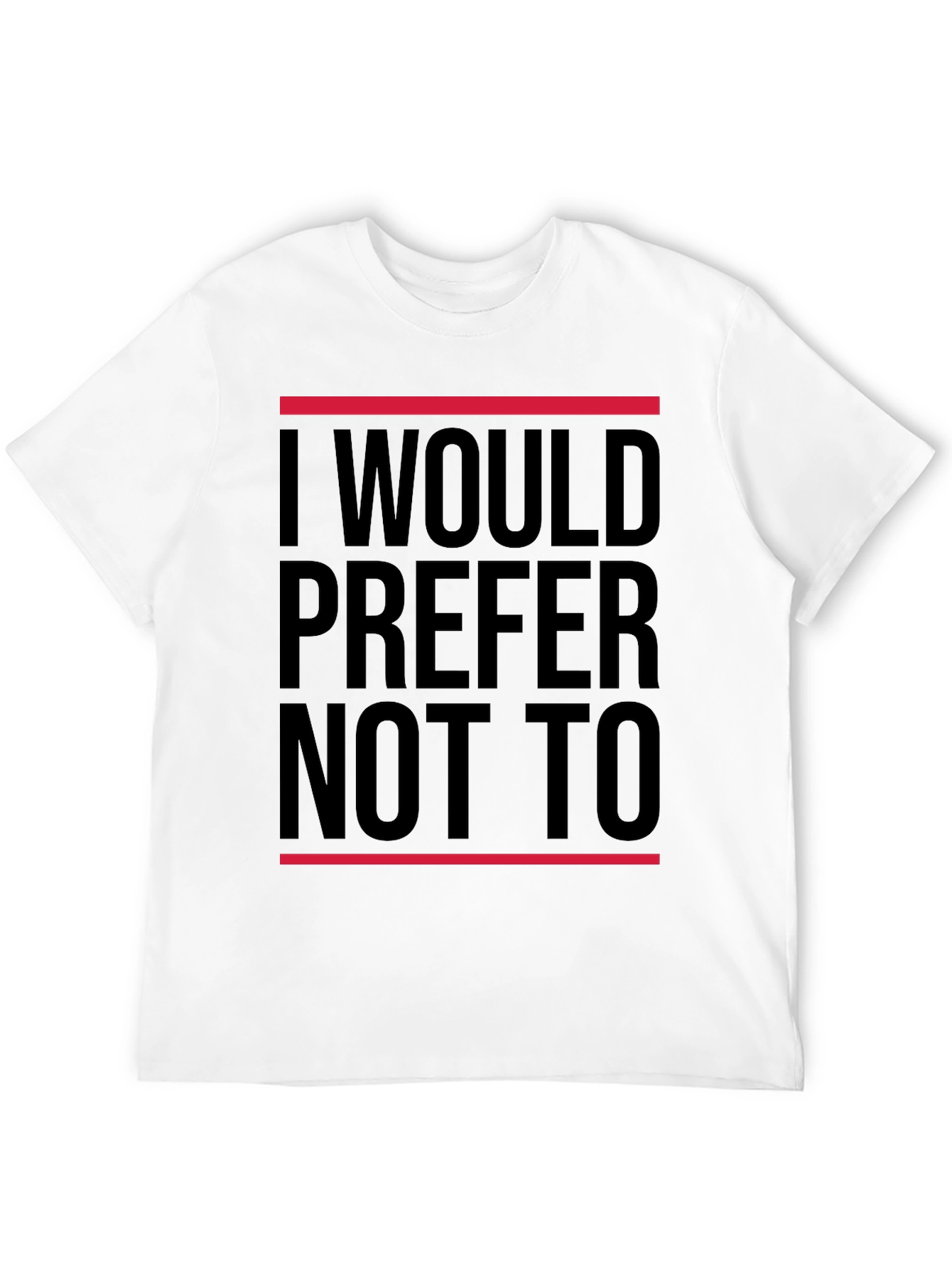 Black I Would Prefer Not To T-Shirt - Classic Black Tee view 12