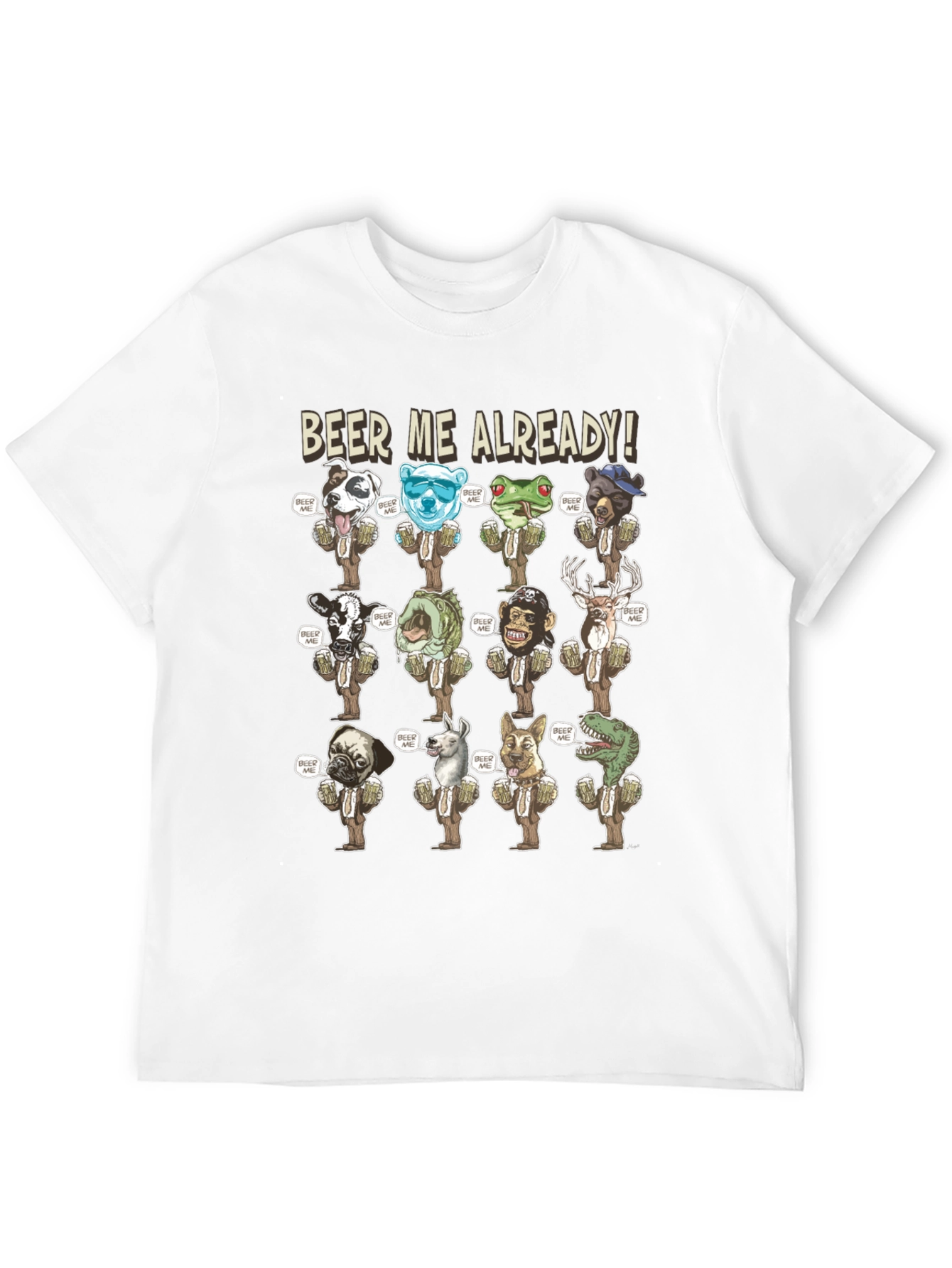 Black Beer Me Already Graphic T-Shirt view 12