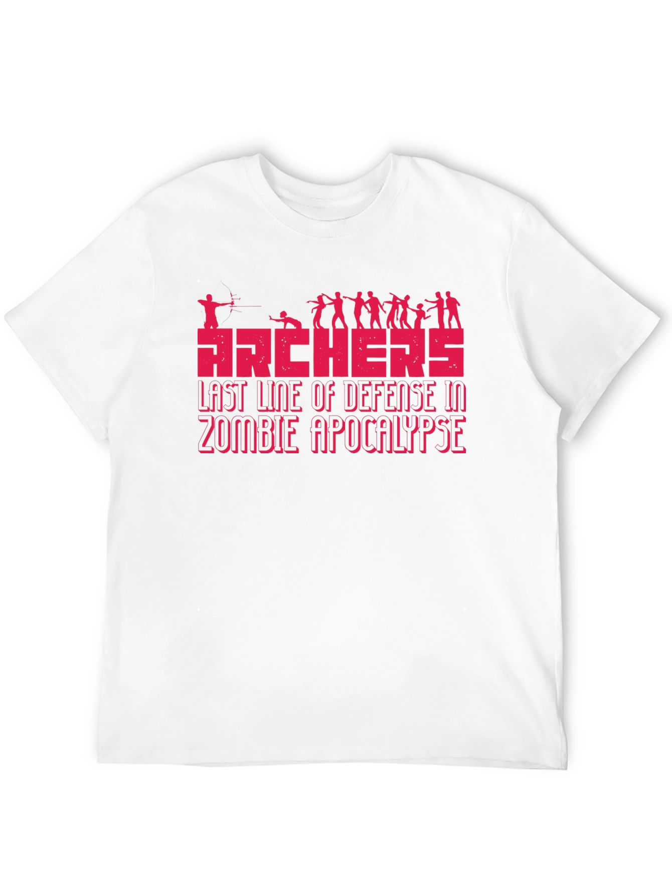 Black Archers Last Line of Defense Zombie Apocalypse T-Shirt view 12