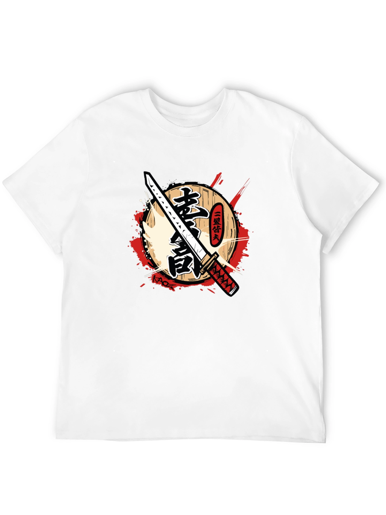Black Samurai Katana Graphic T-Shirt view 12