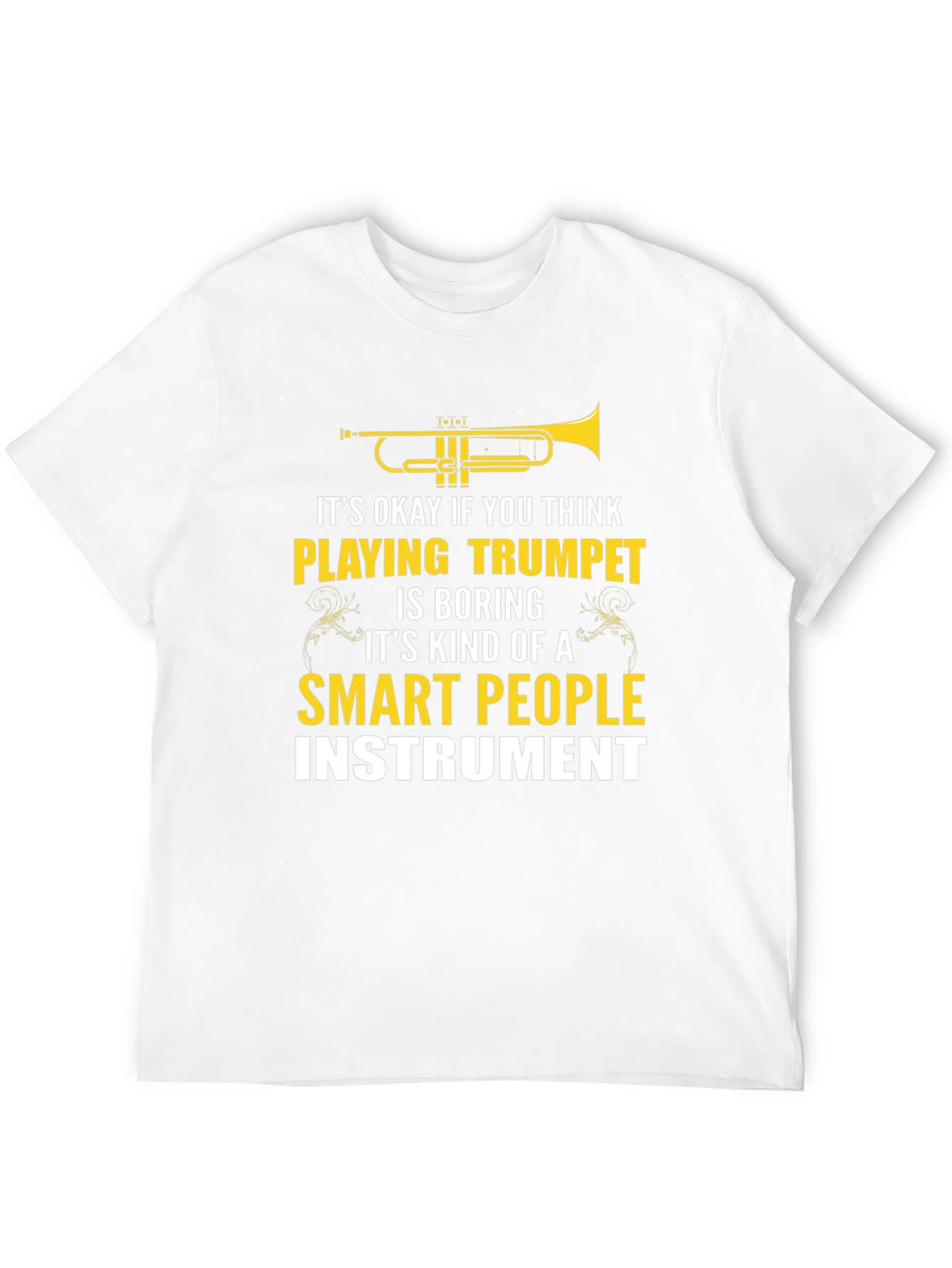 Black Trumpet Player T-Shirt - Smart People Instrument view 12