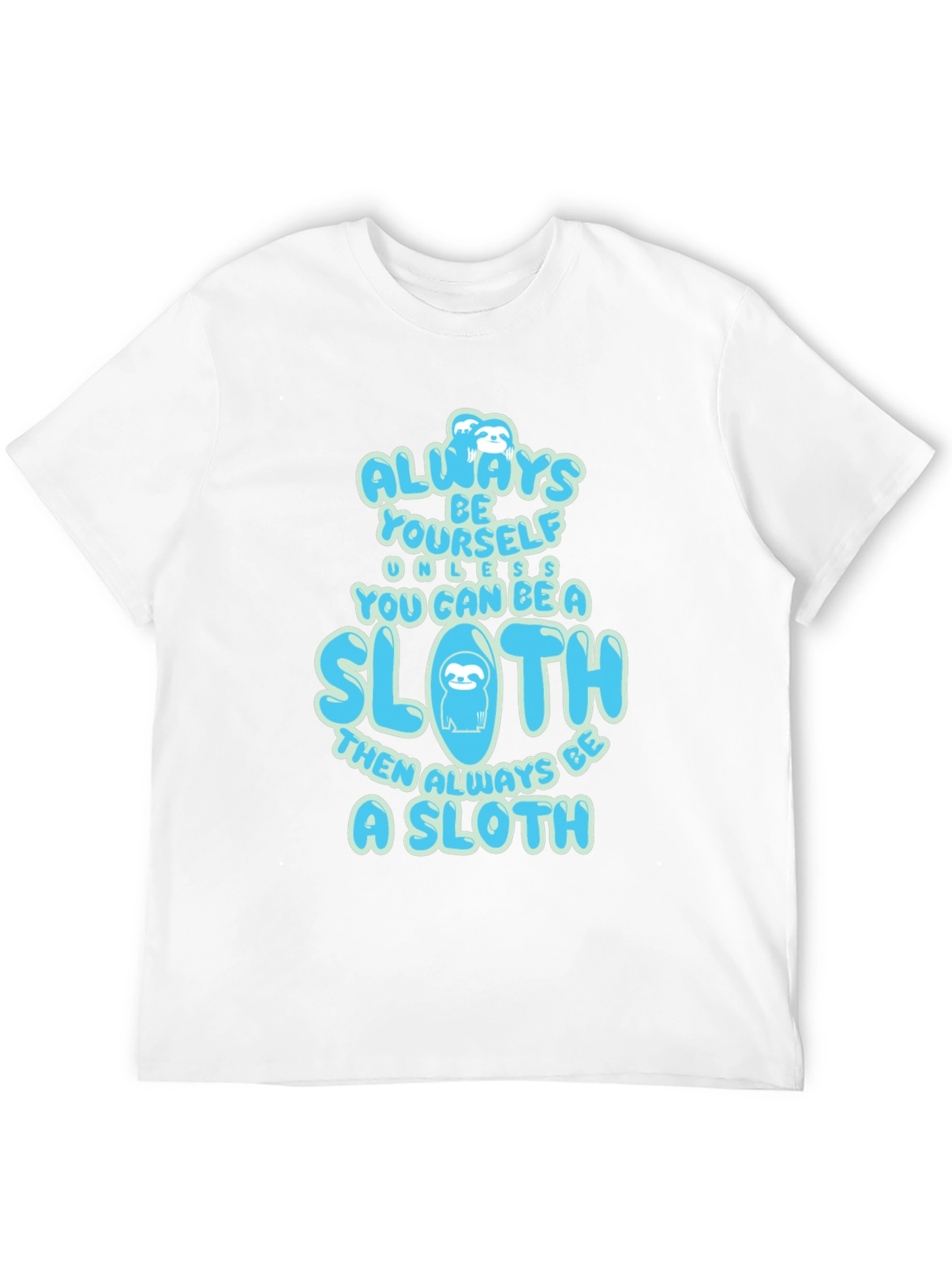 Black Always Be Yourself Sloth Graphic Tee view 12