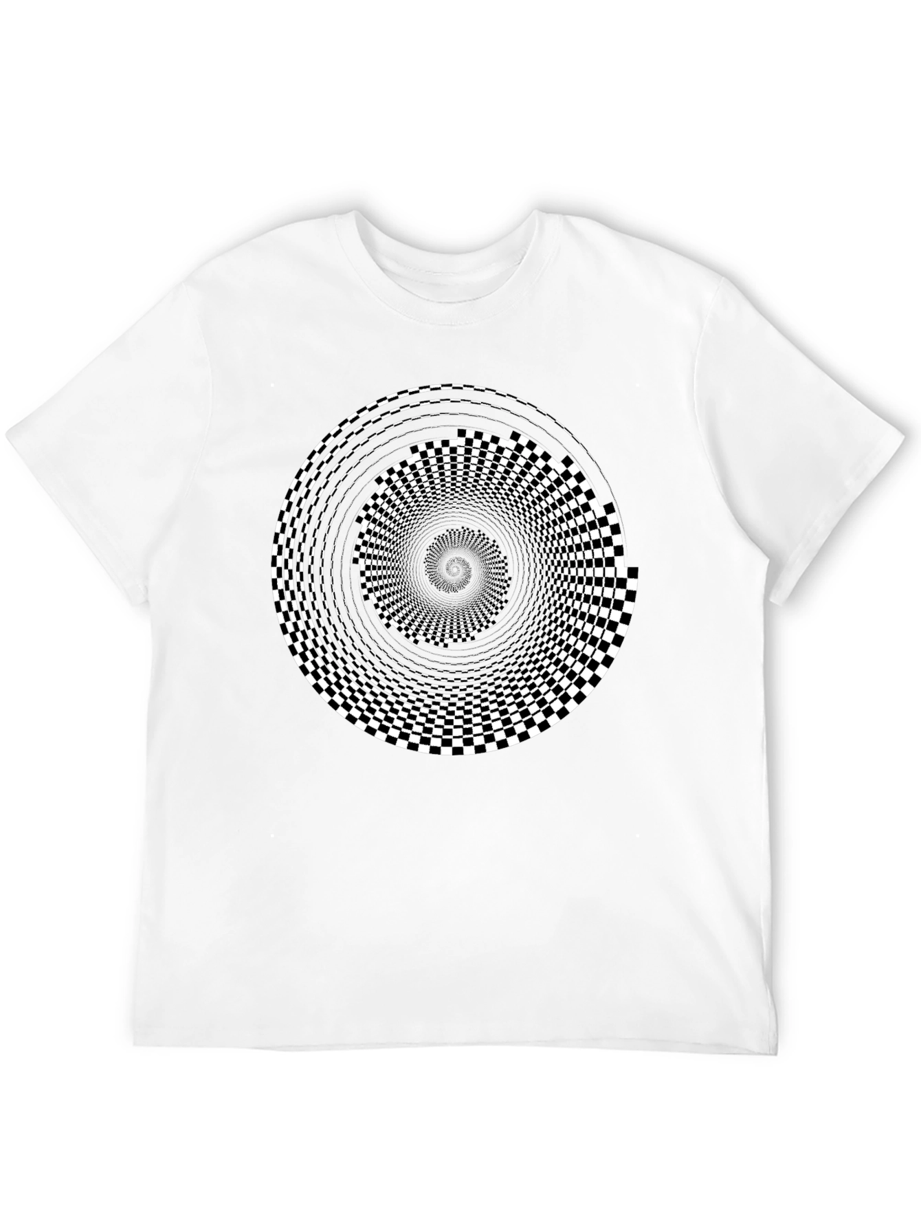 Black Optical Illusion Black T-Shirt view 12