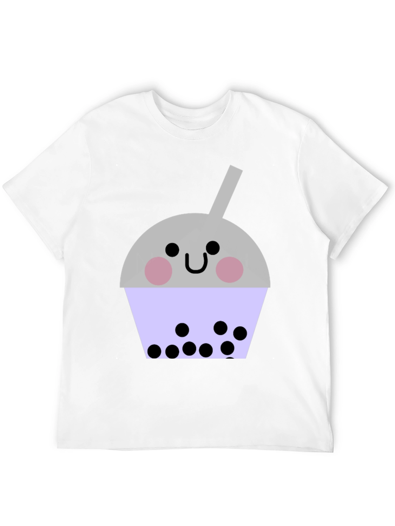Black Cute Bubble Tea Graphic T-Shirt - Unisex Black Tee view 12