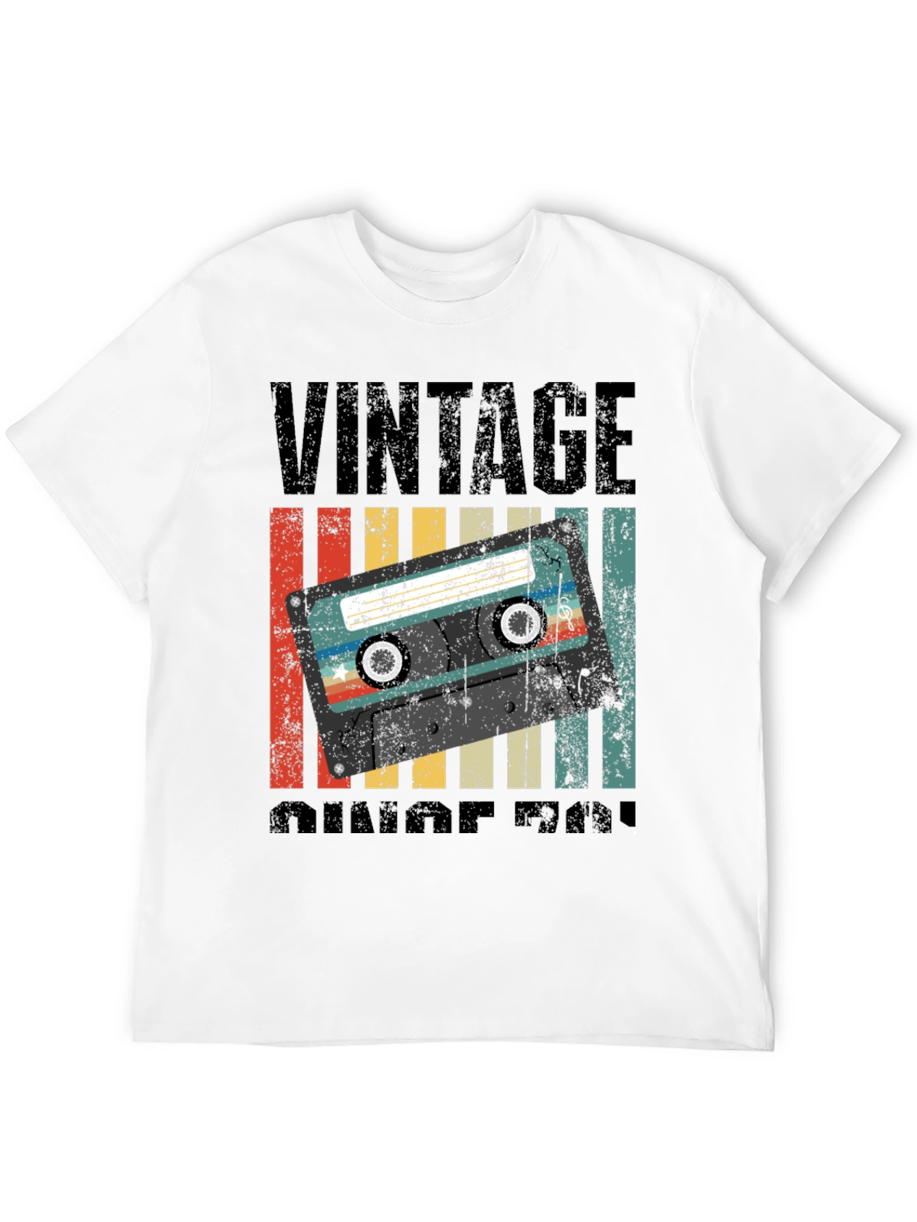 Black Vintage Cassette Tape Graphic T-Shirt - Retro Style view 12
