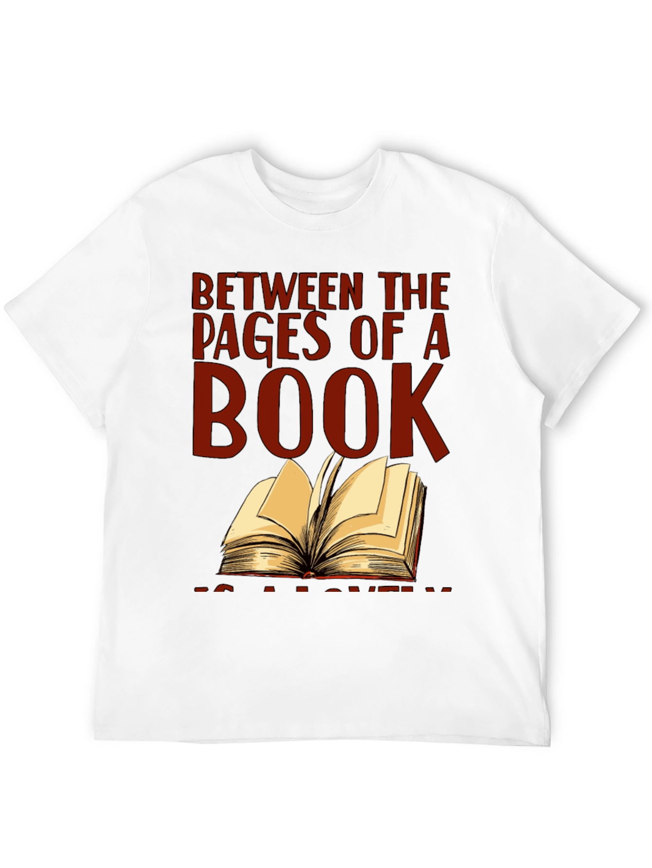 Black Bookworm T-Shirt: Between the Pages of a Book view 12