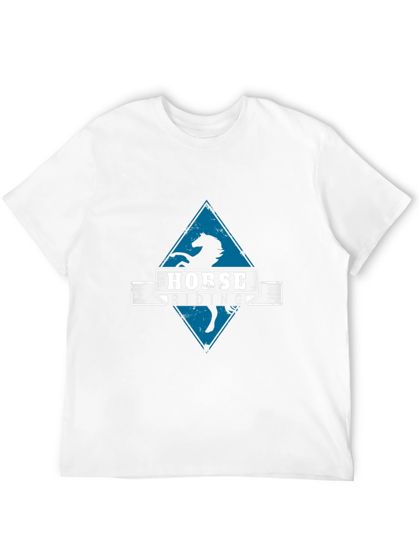 Black Horse Riding Graphic Tee - Black Cotton T-Shirt view 12