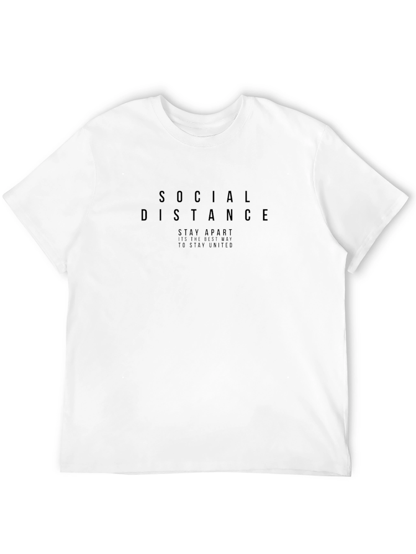 Black Social Distance Stay Apart Black T-Shirt view 12