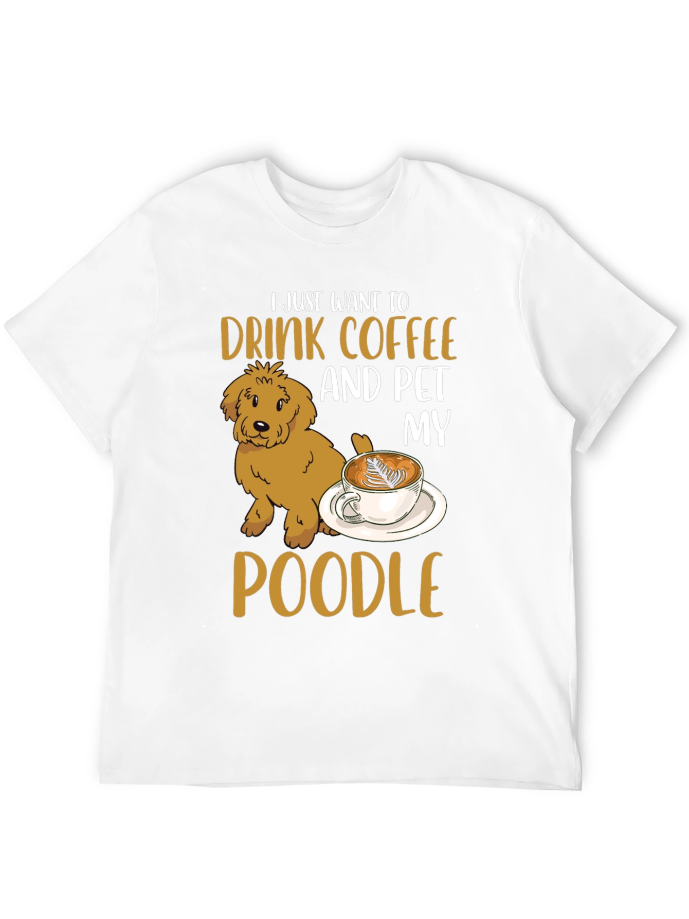 Black Drink Coffee & Pet My Poodle T-Shirt view 12