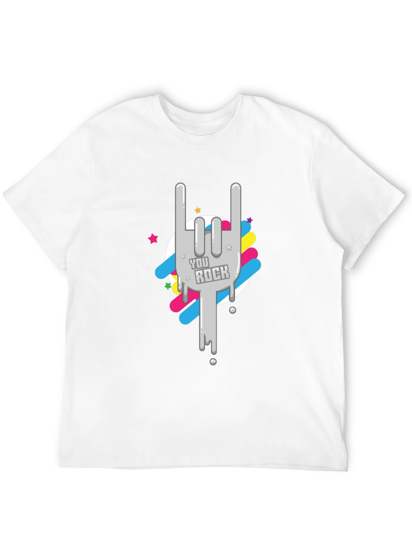 Black Rock On Graphic Tee - Cool & Stylish Black T-Shirt view 12