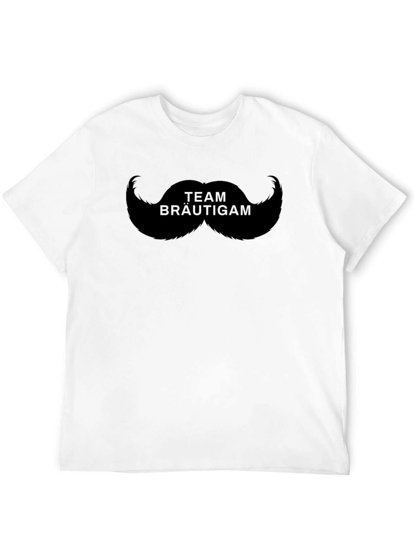 Black Team Bräutigam Mustache Graphic T-Shirt view 12