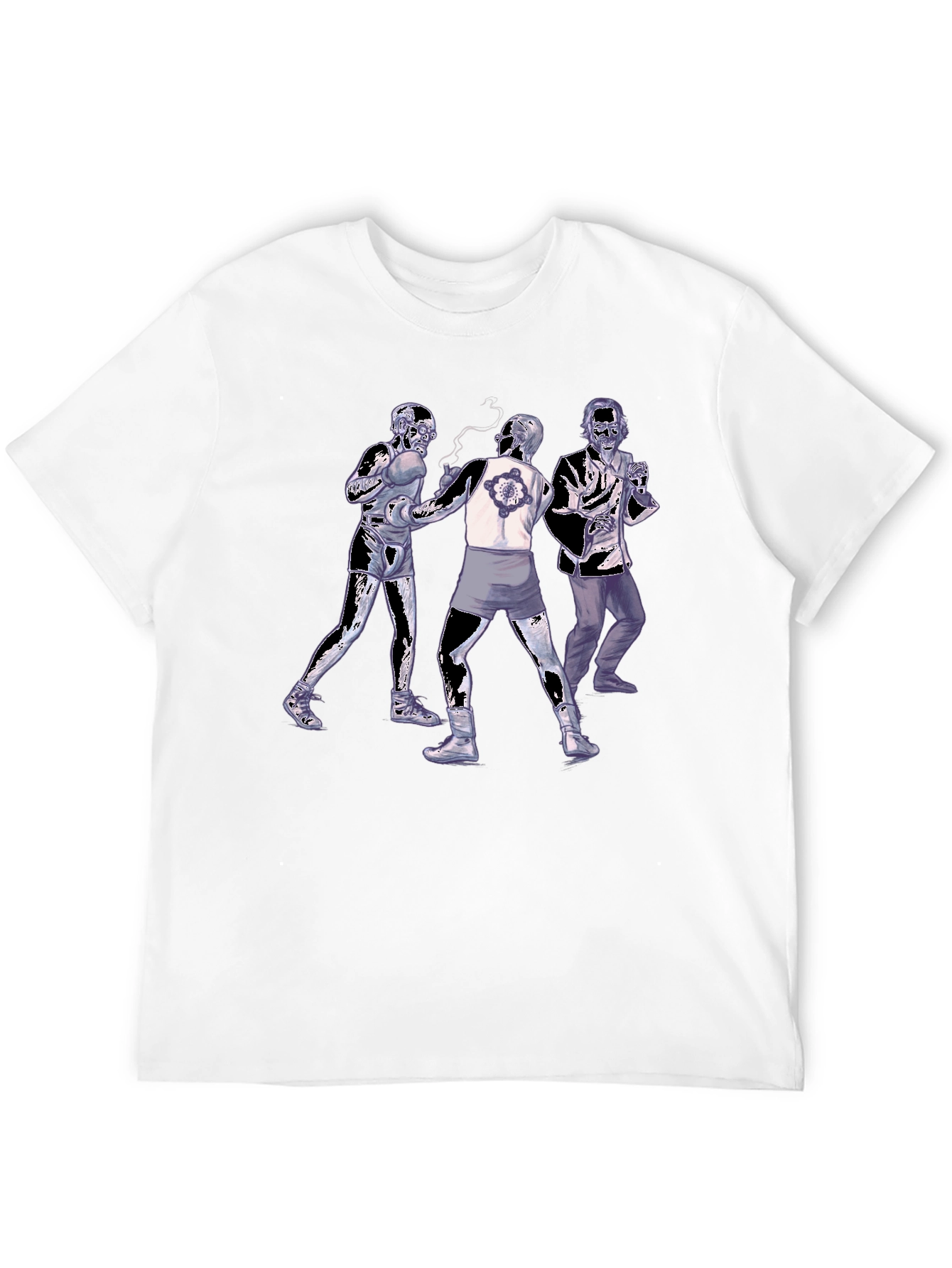 Black Zombie Boxing T-Shirt - Unique Undead Design view 12