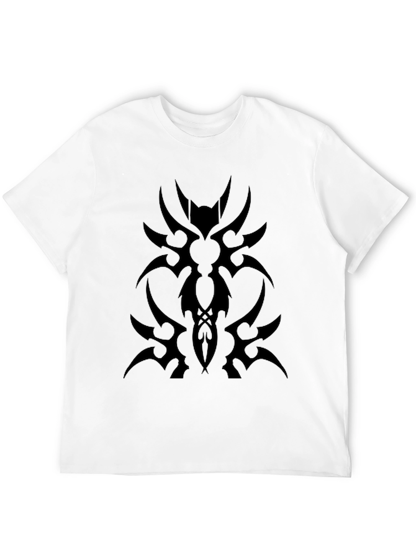 Black Tribal Design Black T-Shirt view 12