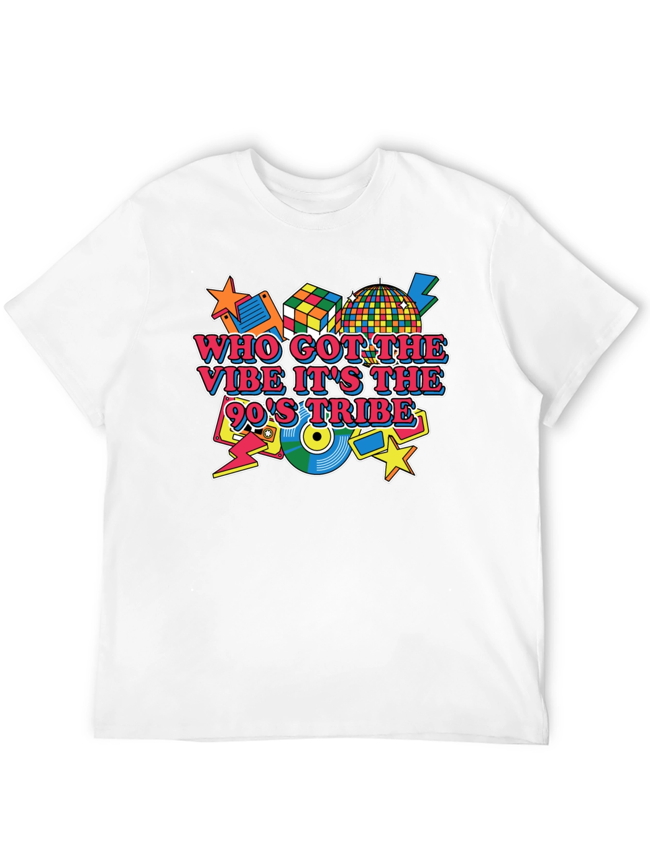 90's Vibe Graphic Tee - Retro Party T-Shirt - 12