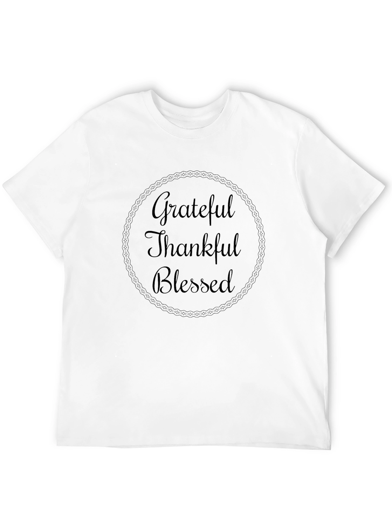 Black Grateful Thankful Blessed Graphic Tee view 12