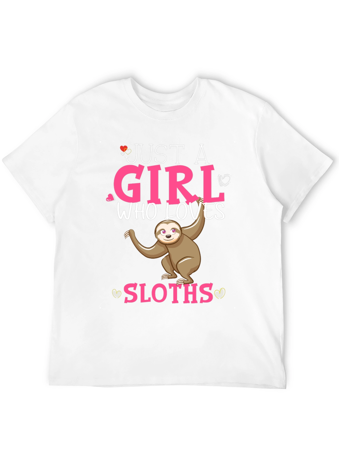 Black Girl Loves Sloths T-Shirt view 12