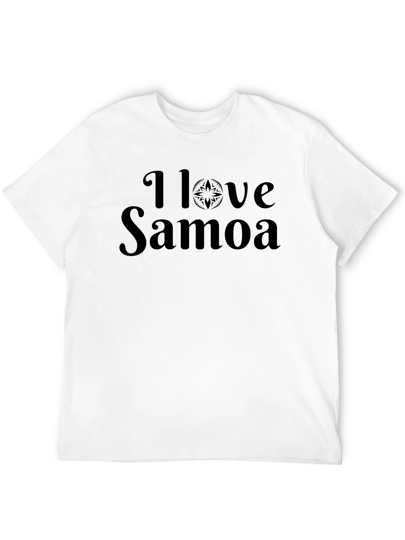 Black I Love Samoa Black T-Shirt view 12