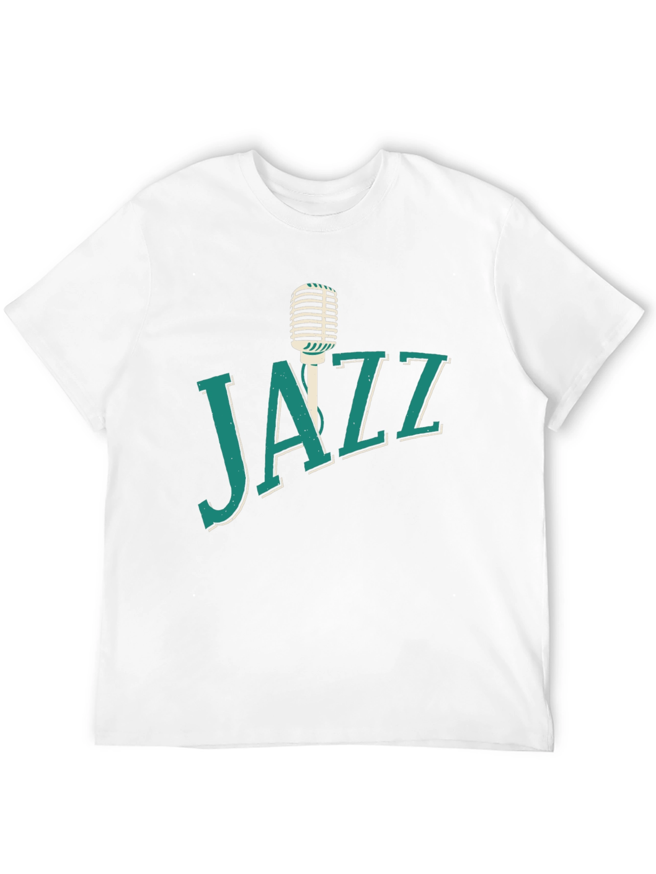 Black Jazz Music T-Shirt, Microphone Graphic view 12
